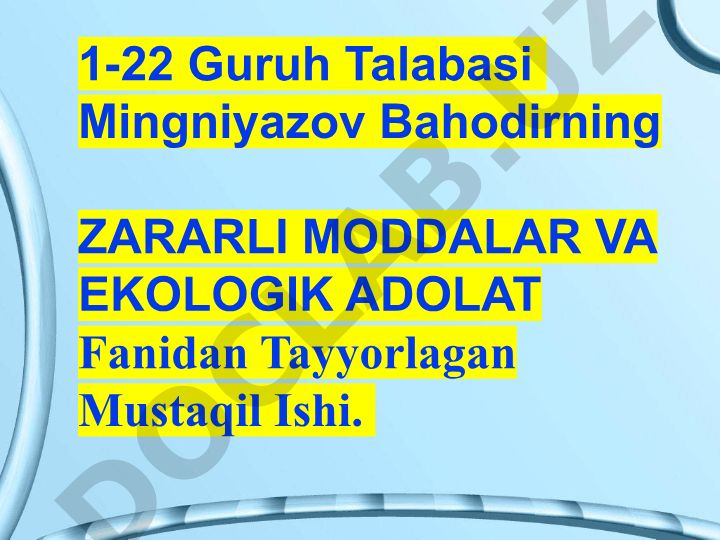 Zararli moddalar va ekologik adolat