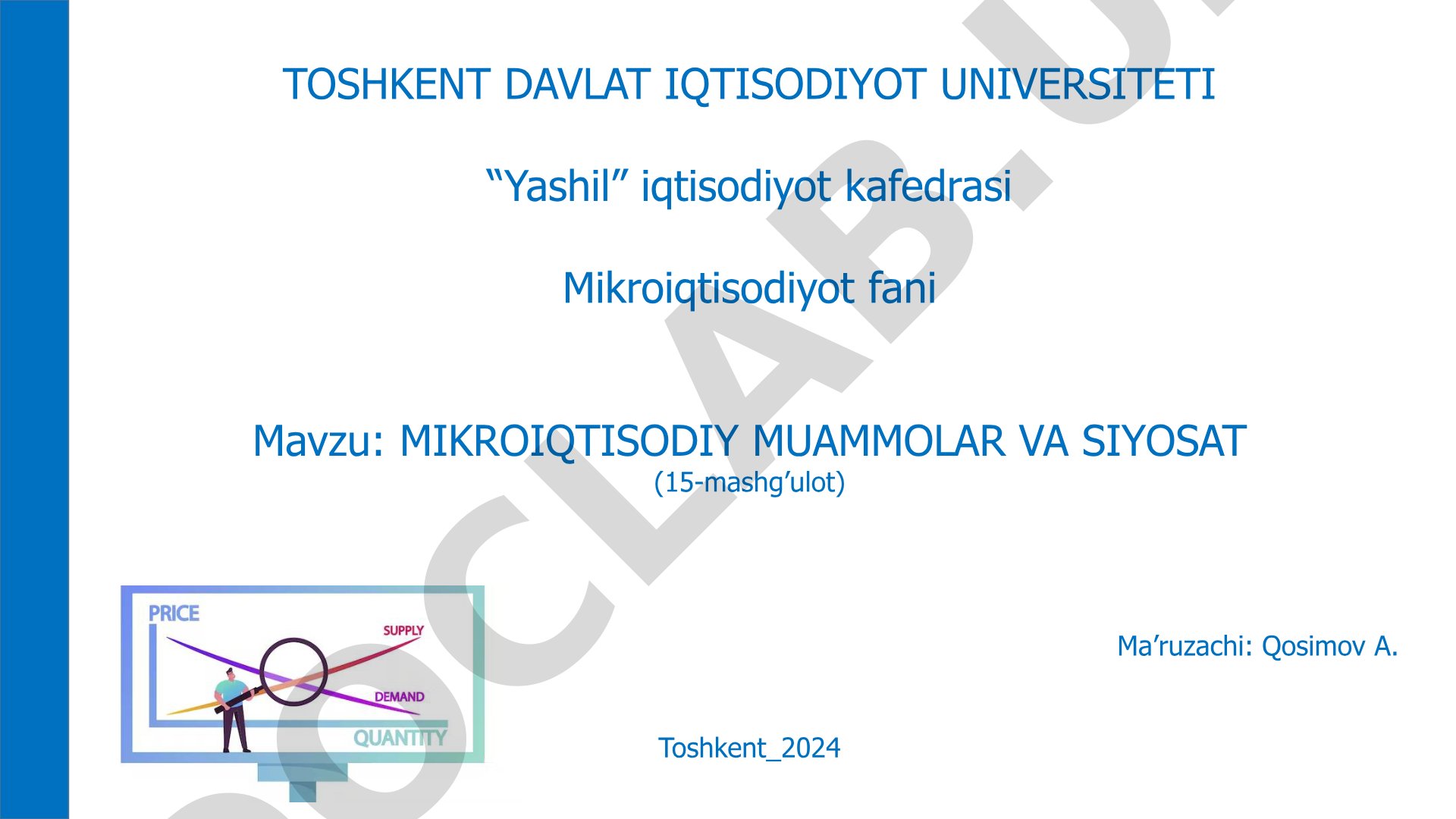 Mikroiqtisodiy muammolar va siyosat
