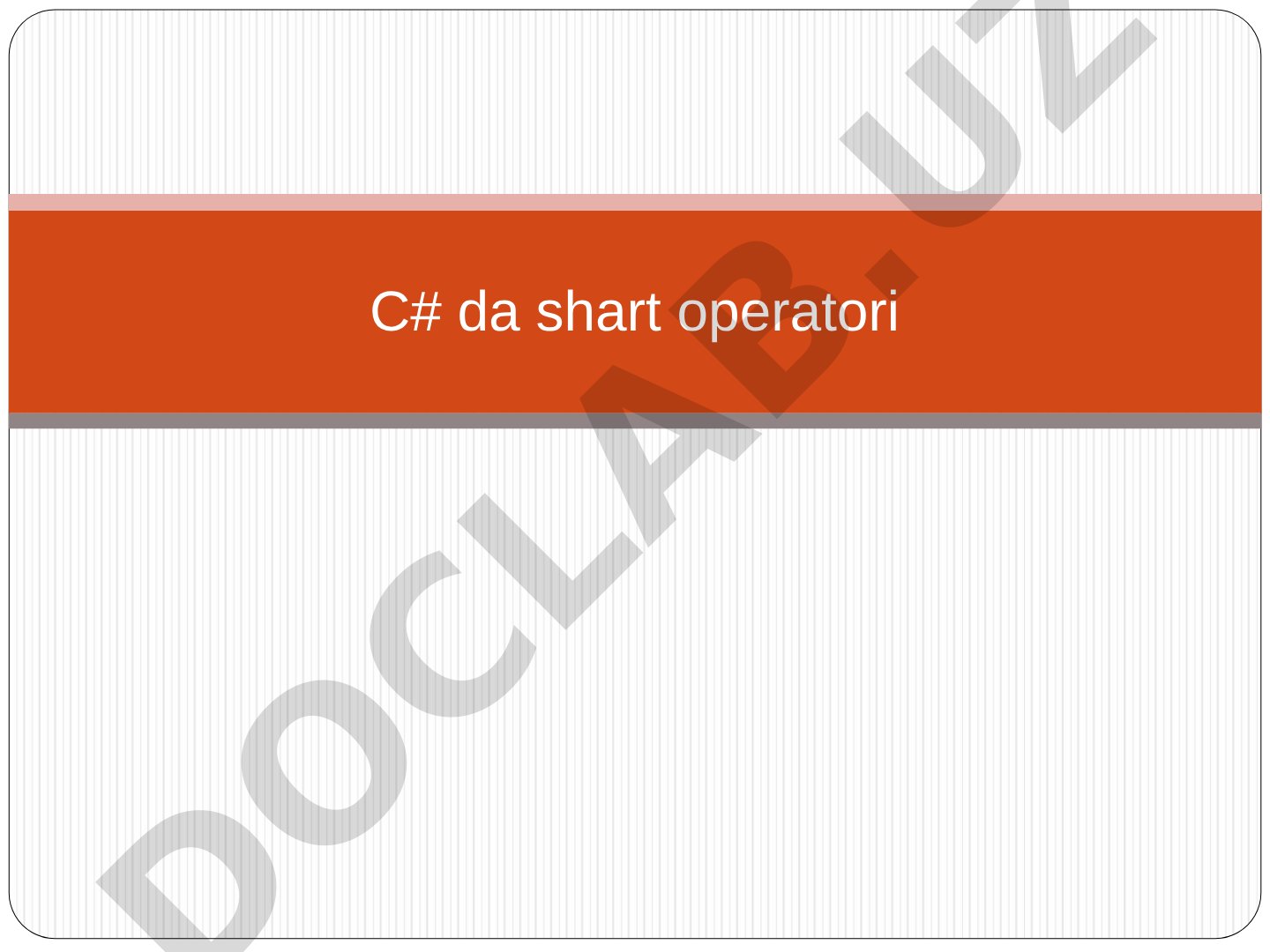 C# da shart operatori