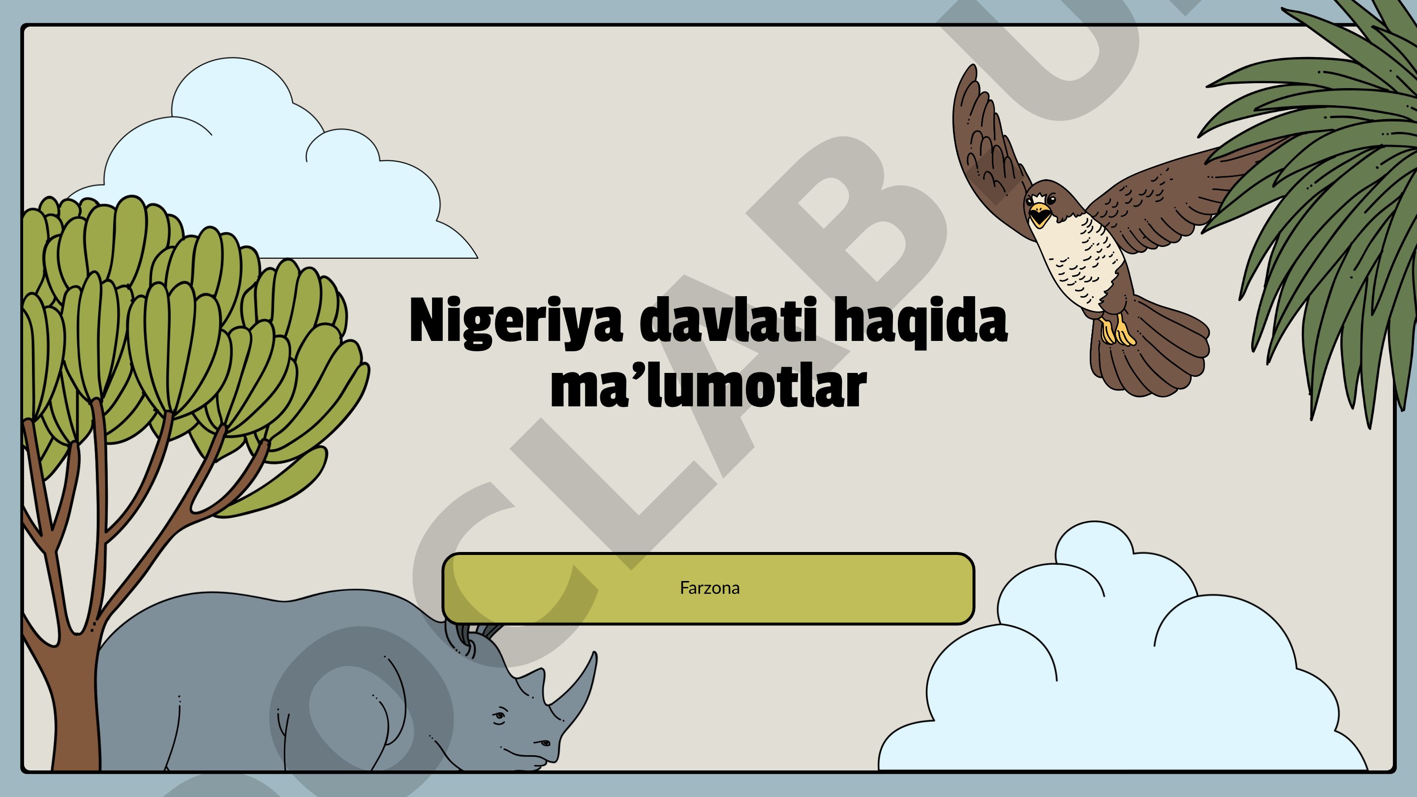 Nigeriya davlati haqida ma’lumotlar