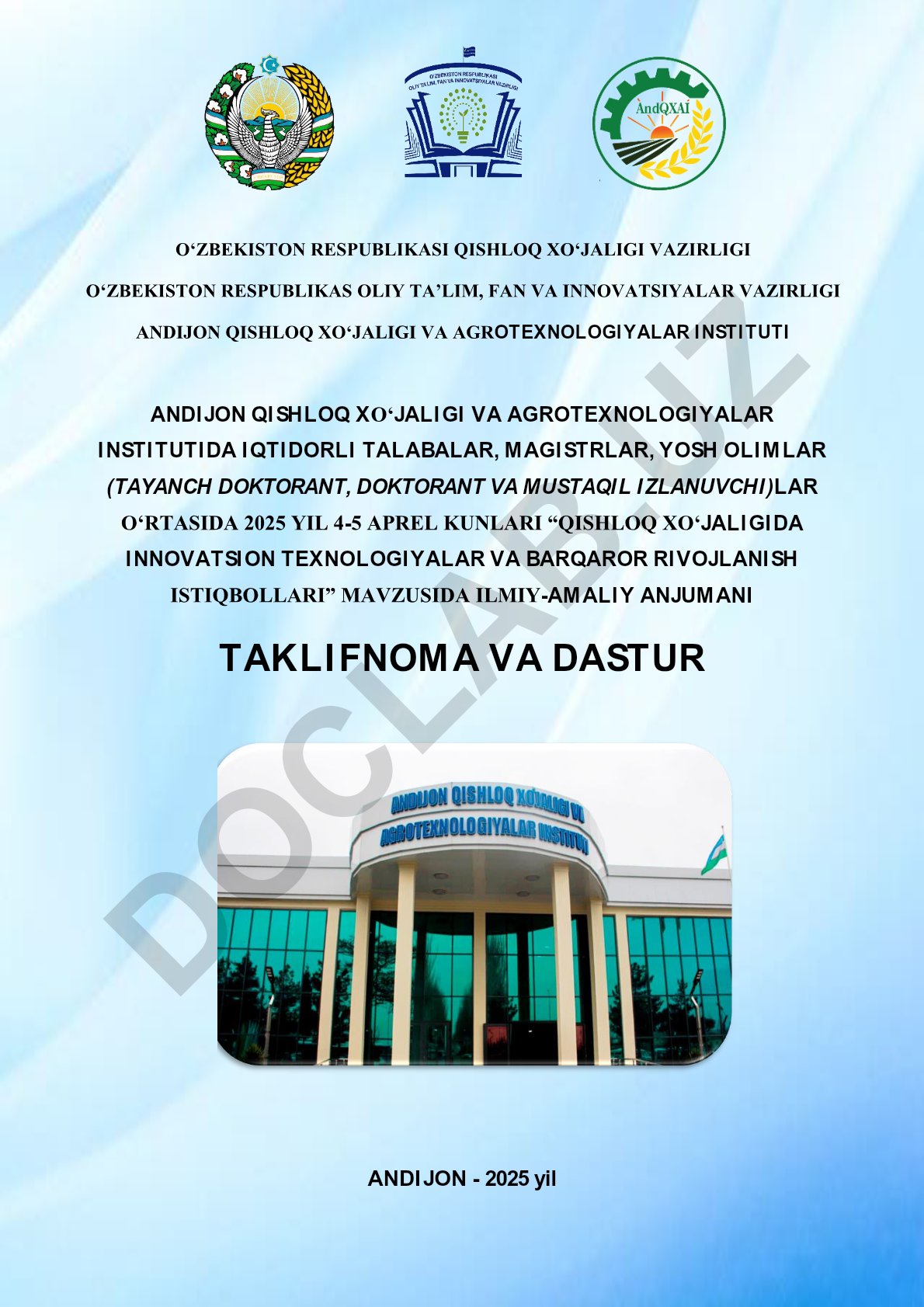 Qishloq xo'jaligida innovatsion texnologiyalar va barqaror rivojlanish istiqbollari