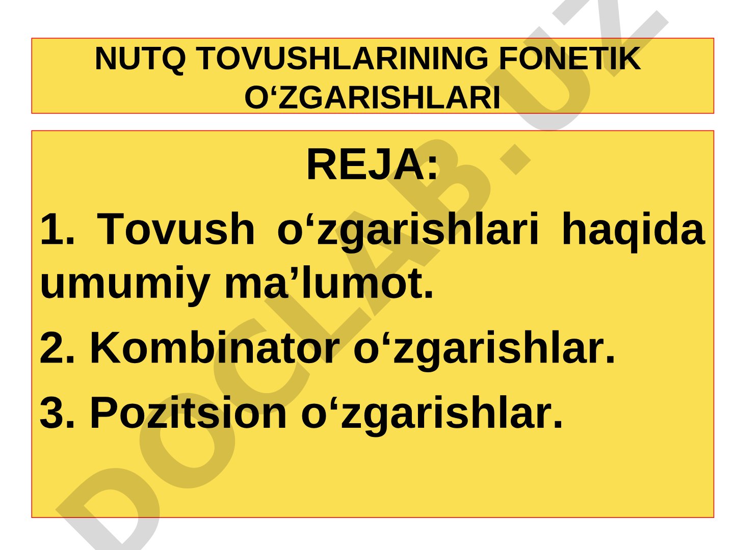 Nutq tovushlarining fonetik o'zgarishlari