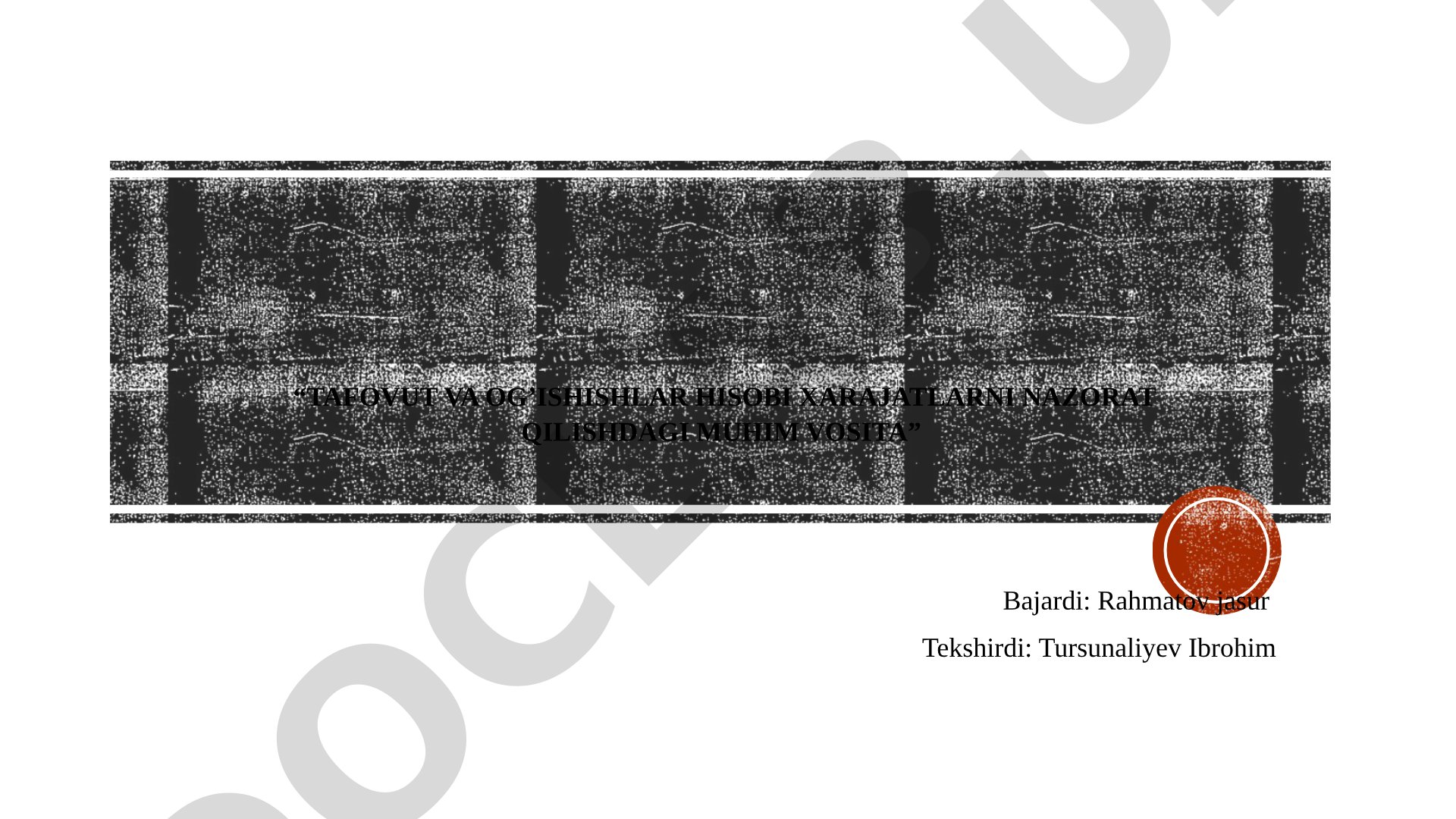 Tafovut va og'ishishlar hisobi xarajatlarni nazorat qilishdagi muhim vosita