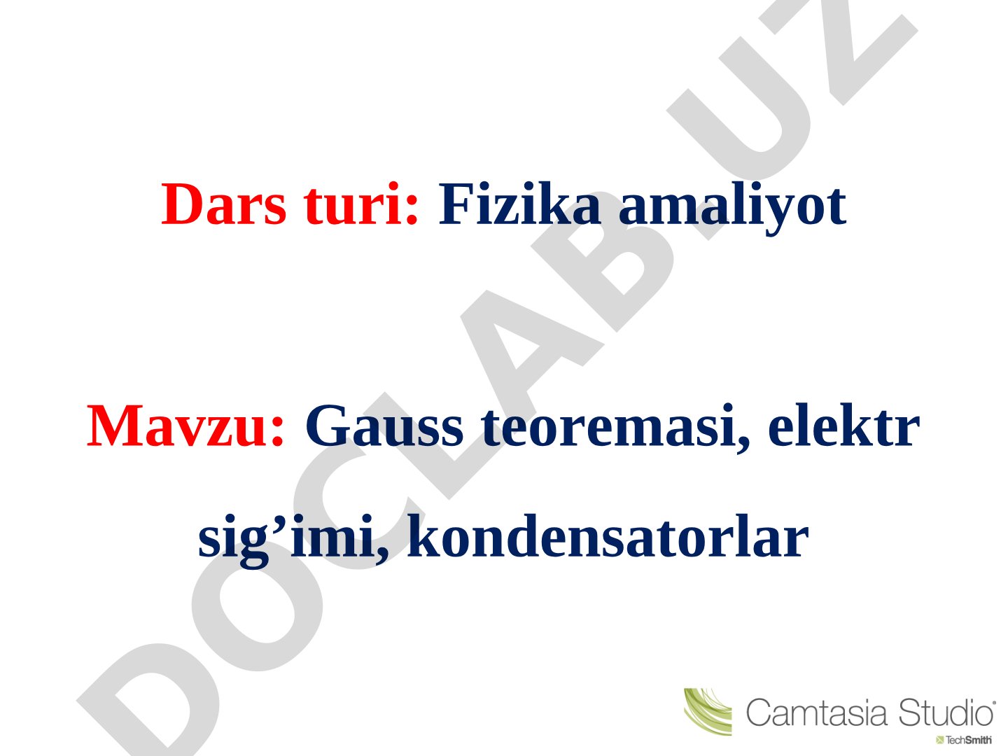 Gauss teoremasi, elektr sig’imi, kondensatorlar