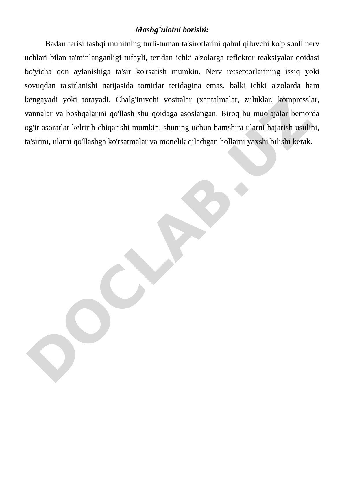 Xantal qo'yish muolajasi