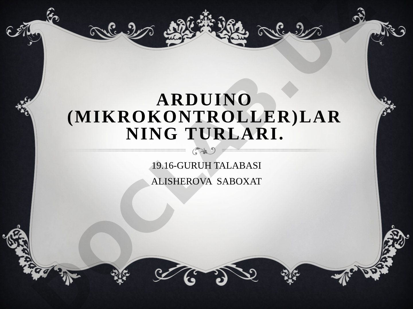 Arduino (mikrokontroller)larning turlari
