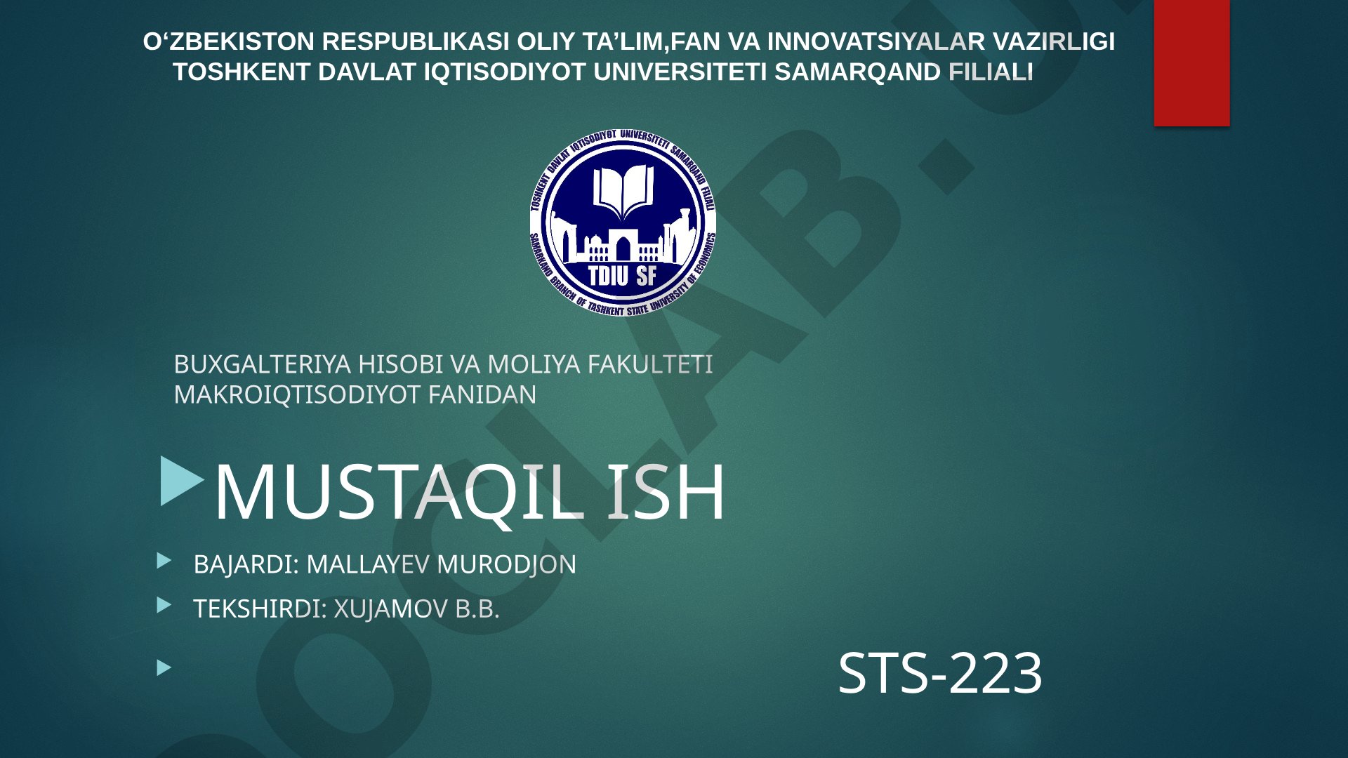 Davlat byudjeti, soliqlar va davlat qarzi