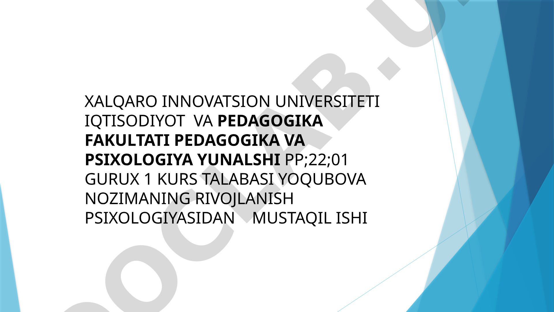Kuzatish va eksperiment rivojlanish psixologiyasining asosiy metodi sifatida
