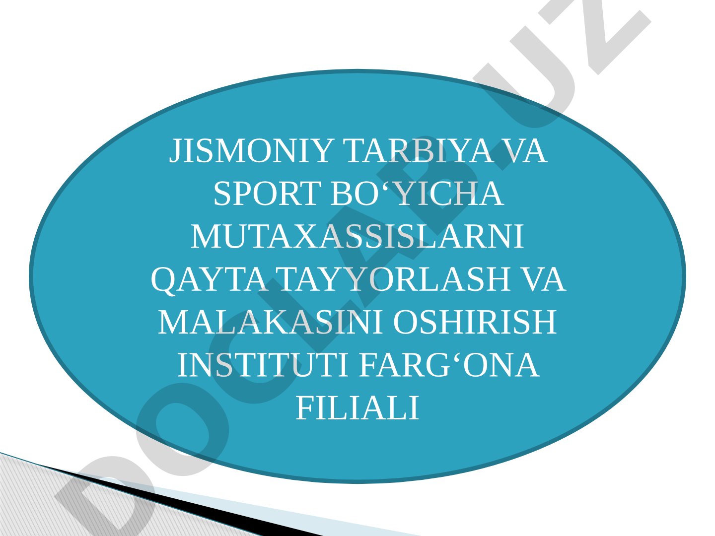 Ommaviy sport, sog‘lomlashtirish tadbirlarini tashkil etish va o‘tkazish uslubiyoti
