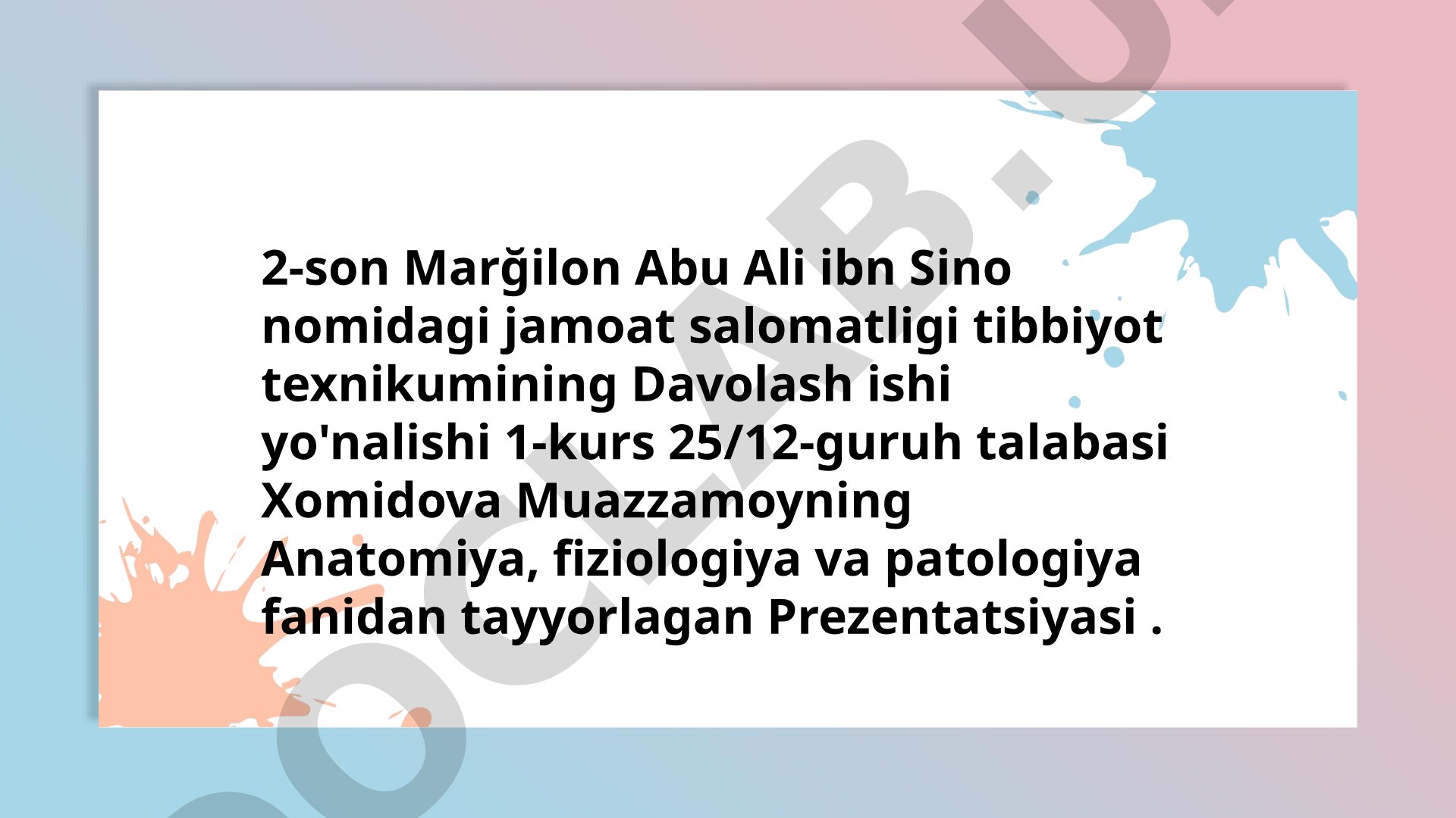 Oshqozon osti bezi. Qandli diabet.