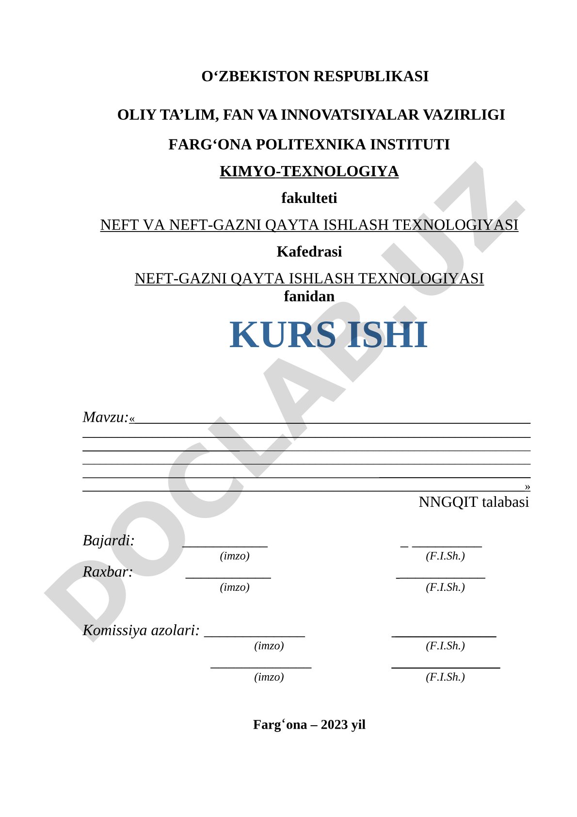Neft-gazni qayta ishlash texnologiyasi
