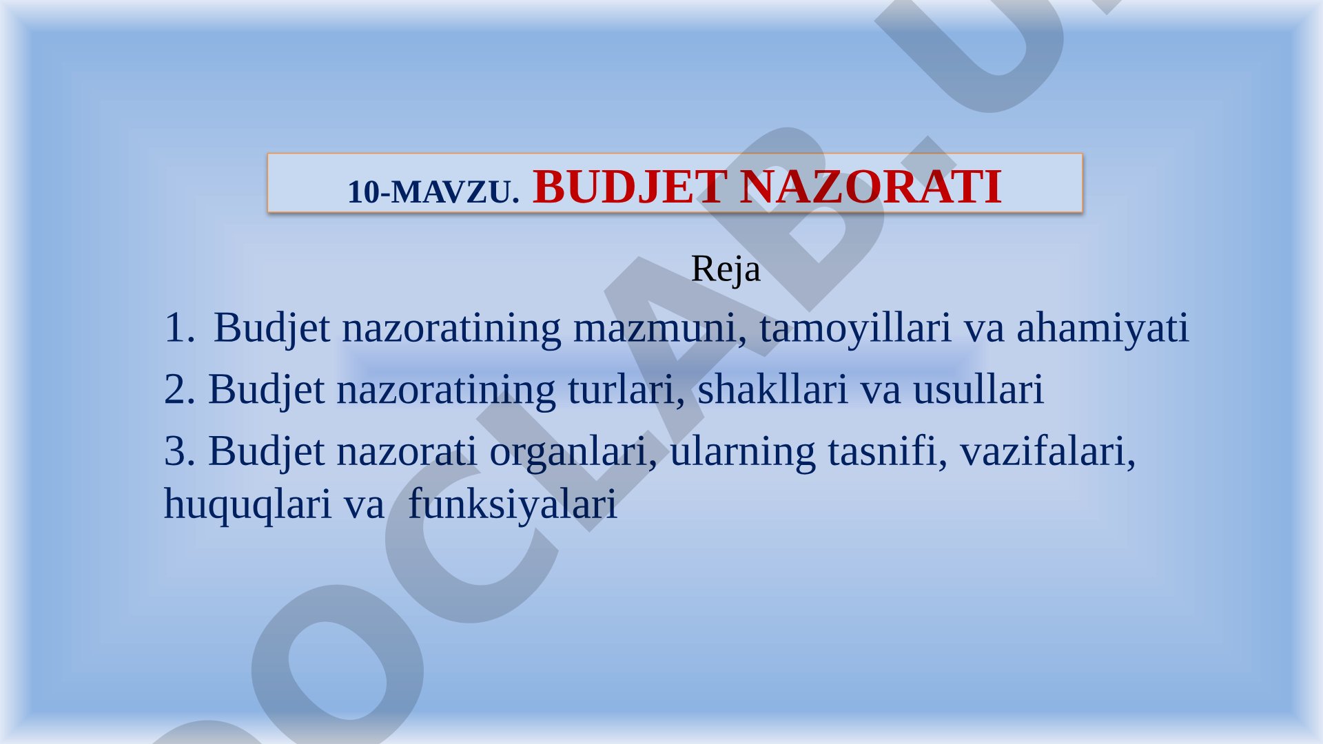 Budjet nazorati