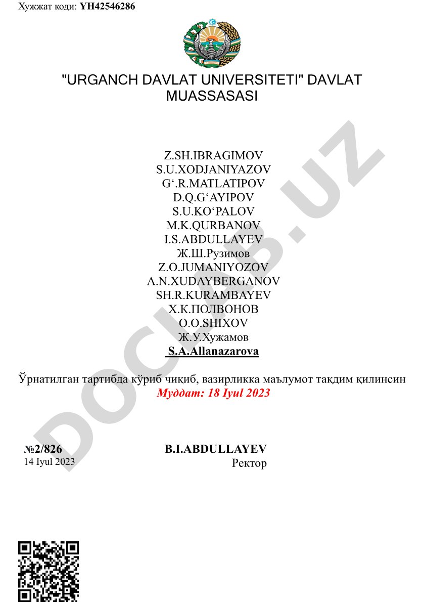 Mirzo Ulugʻbek vorislari tayyorlov kurslarini tashkil etish