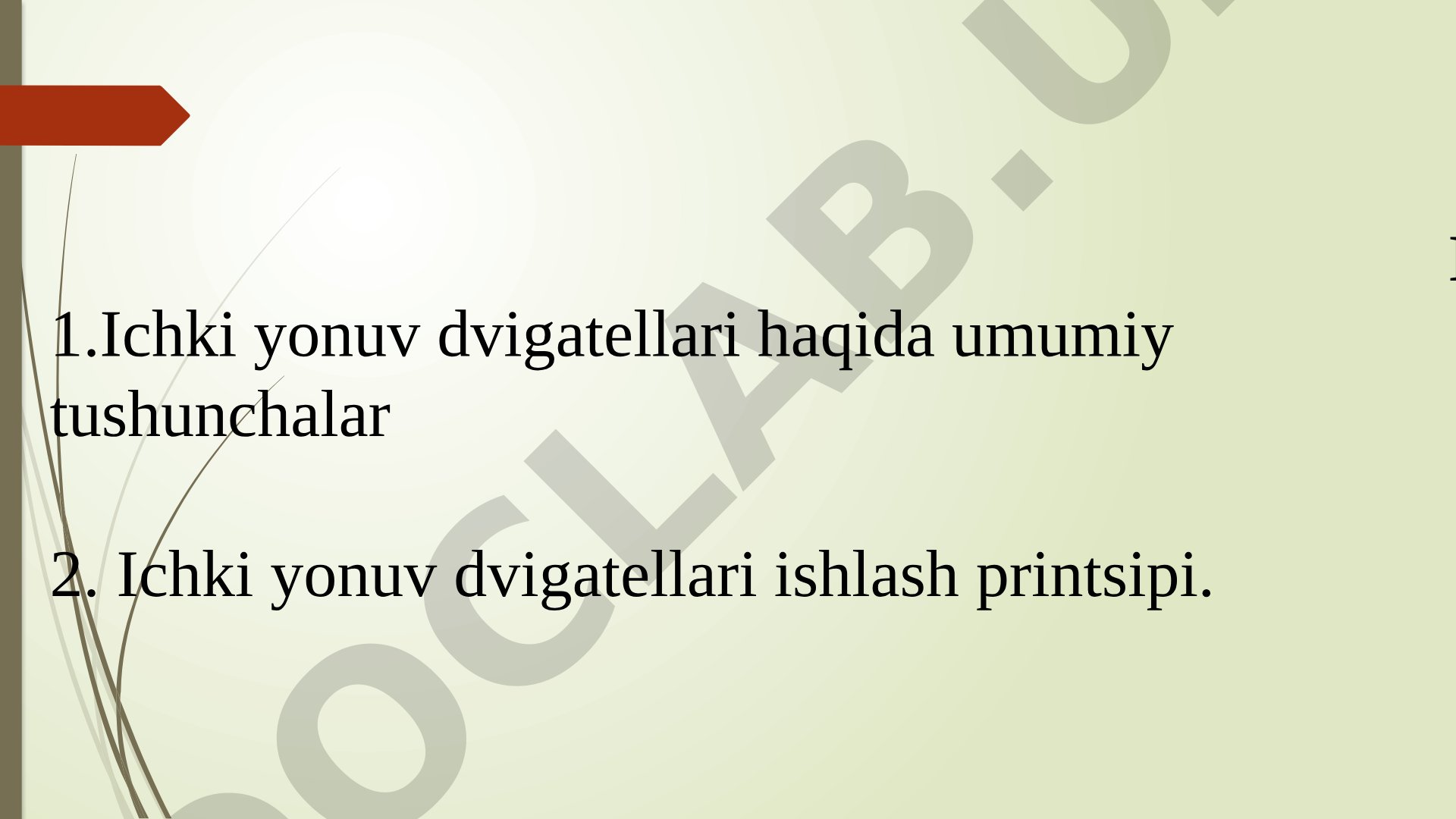Ichki yonuv dvigatellari ishlash printsipi va tarixi