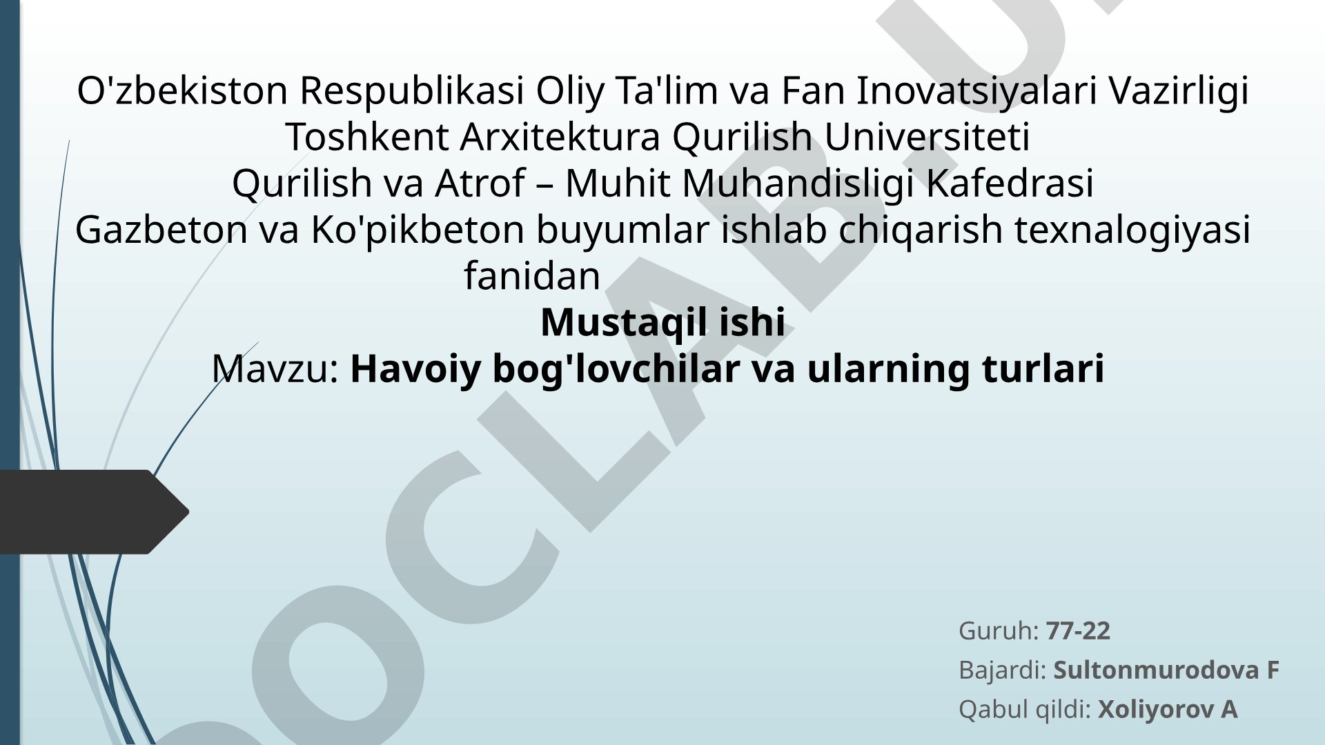 Havoiy bog'lovchilar va ularning turlari
