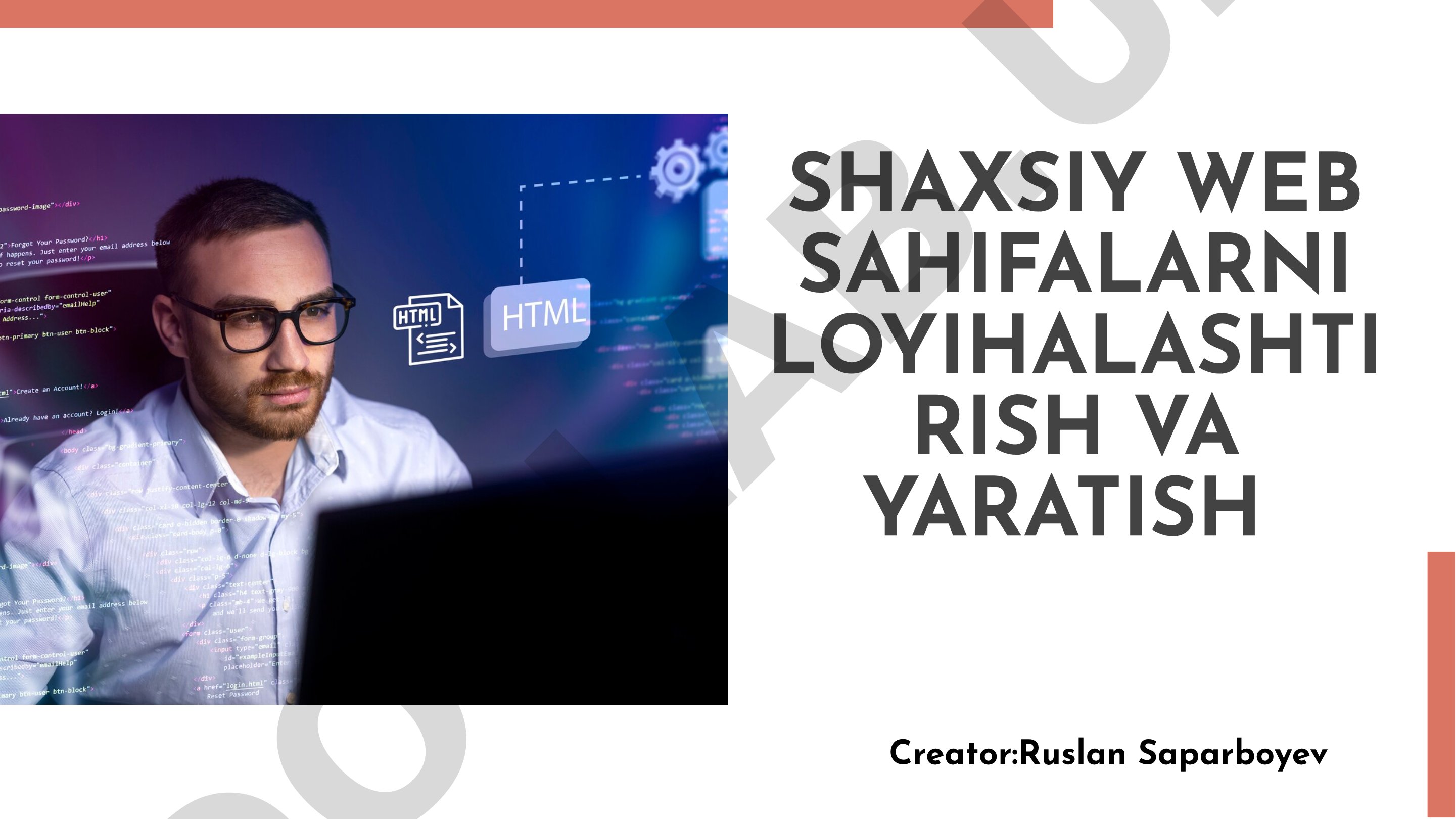 Shaxsiy web sahifalarni loyihalashtirish va yaratish