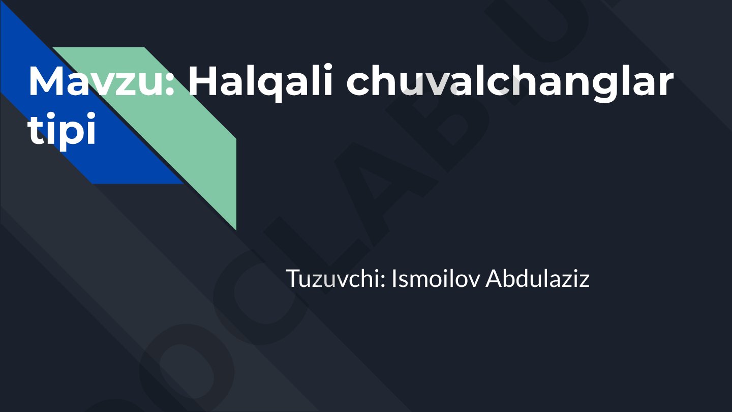 Halqali chuvalchanglar tipi