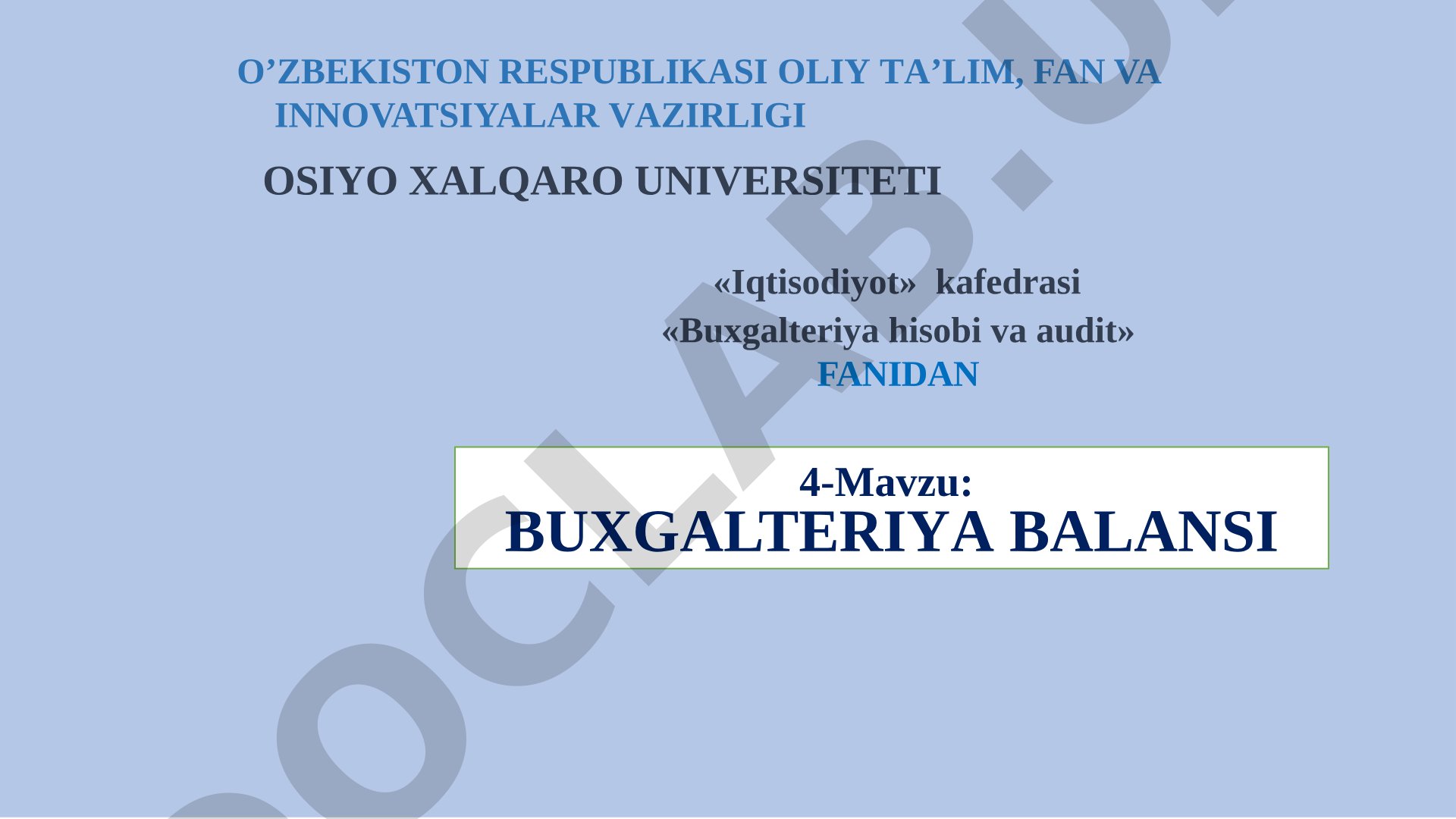 Buxgalteriya balansi