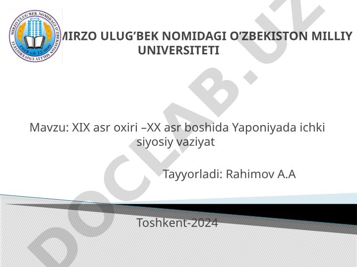 XIX asr oxiri – XX asr boshida Yaponiyada ichki siyosiy vaziyat