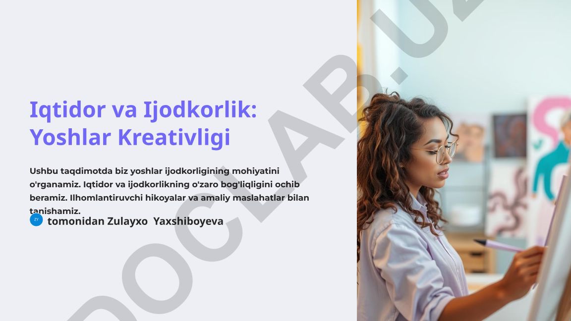 Iqtidor va Ijodkorlik: Yoshlar Kreativligi