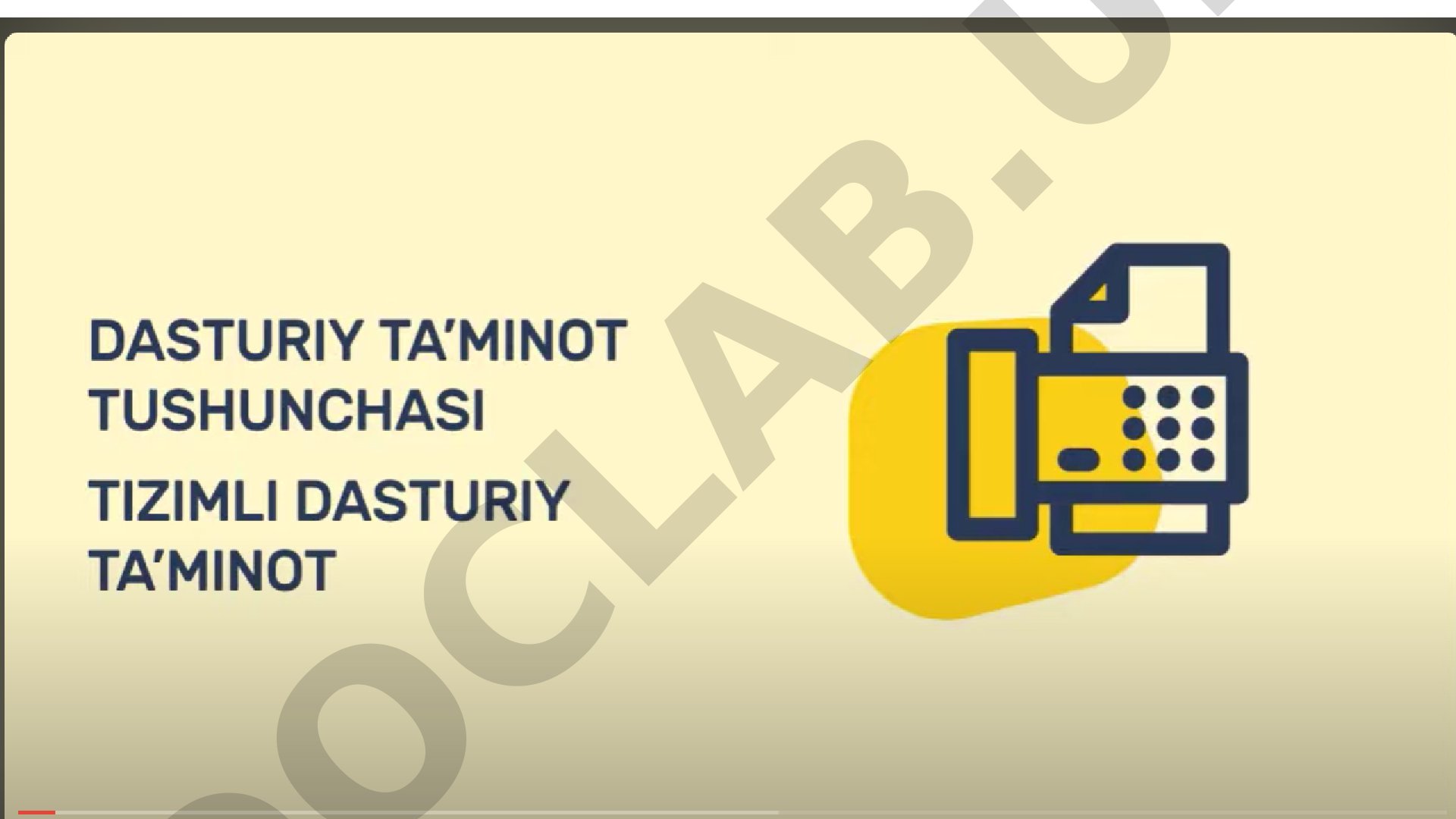 Dasturiy ta'minot tushunchasi