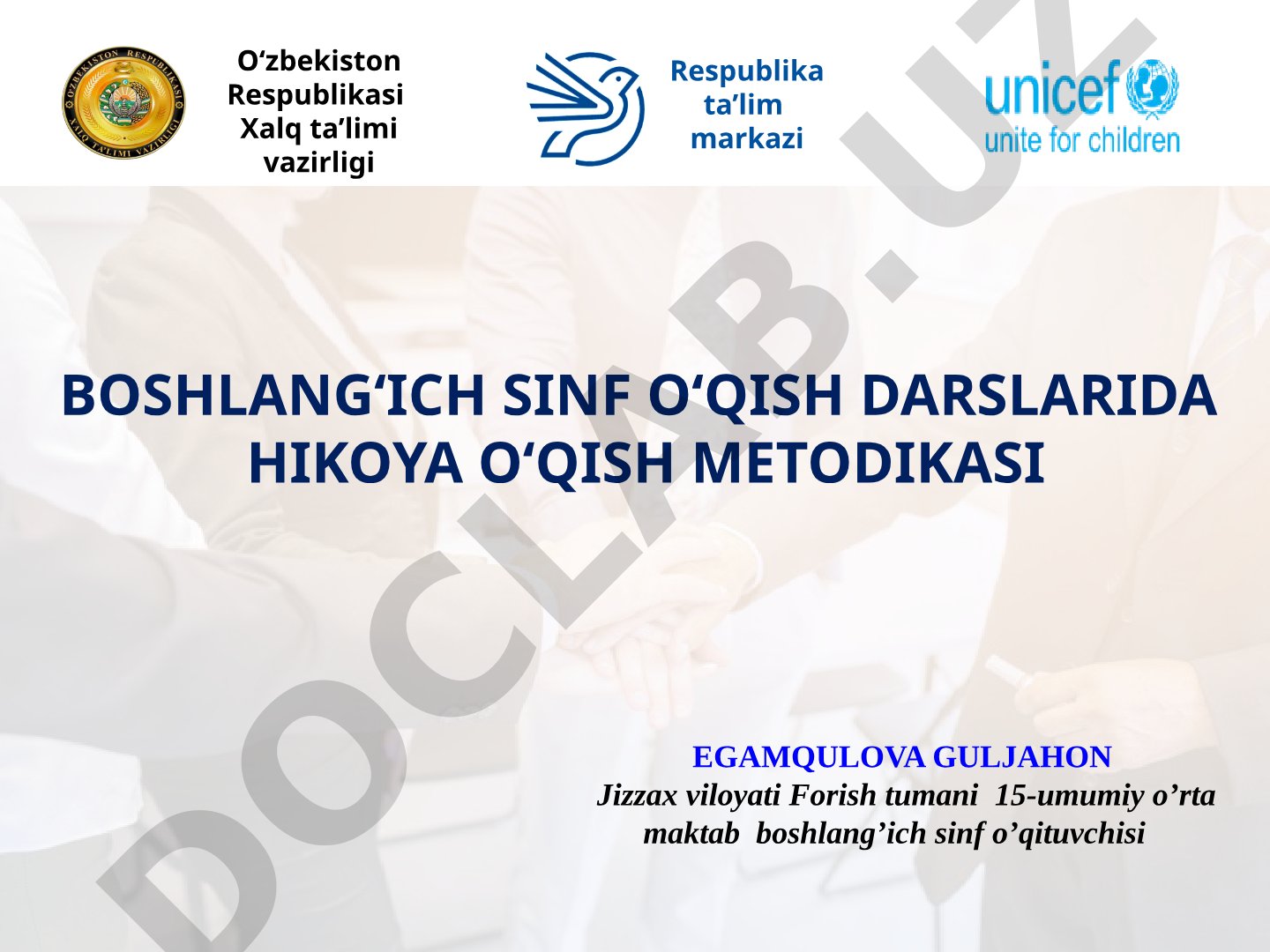 Boshlang'ich sinf o'qish darslarida hikoya o'qish metodikasi