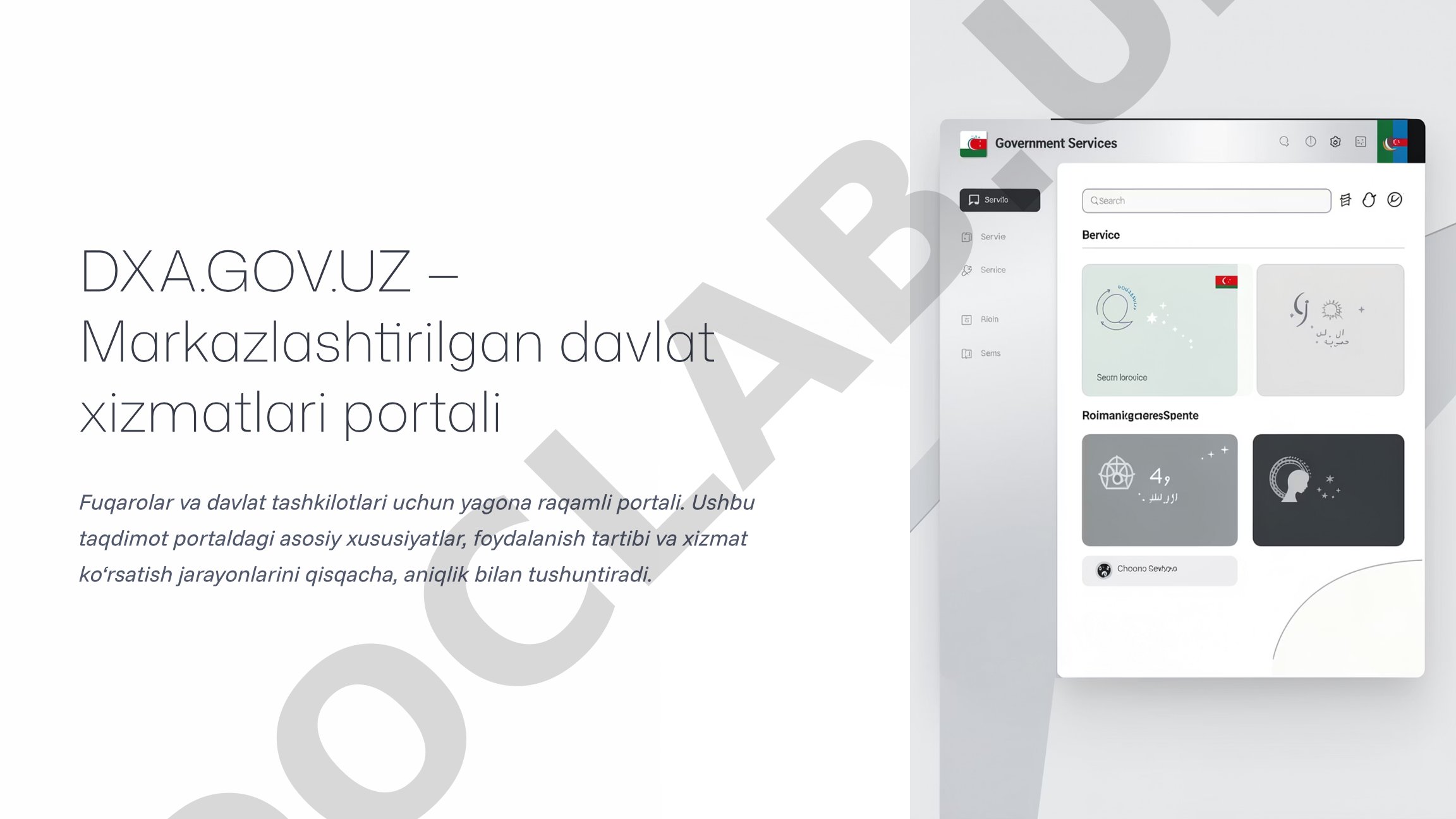 DXA.GOV.UZ — Markazlashtirilgan davlat xizmatlari portali