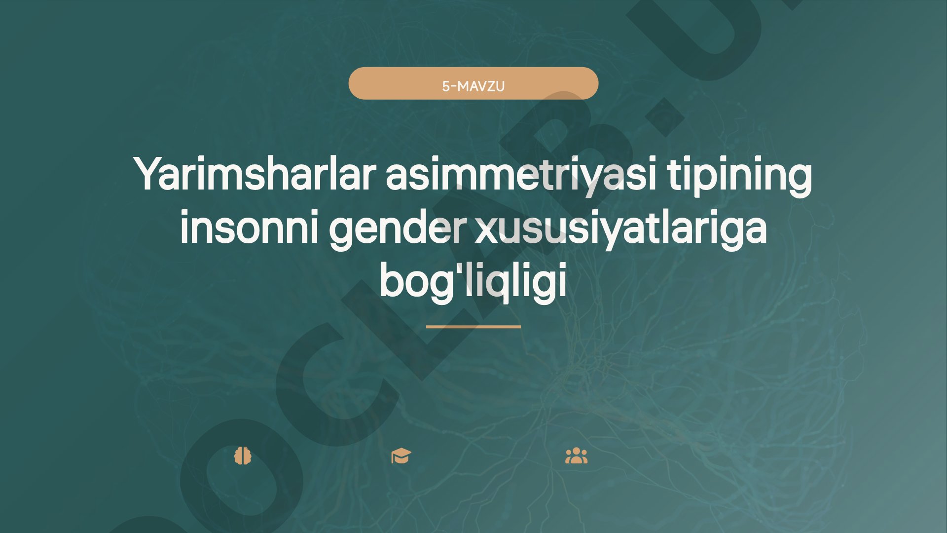 Yarimsharlar asimmetriyasi tipining insonni gender xususiyatlariga bog'liqligi