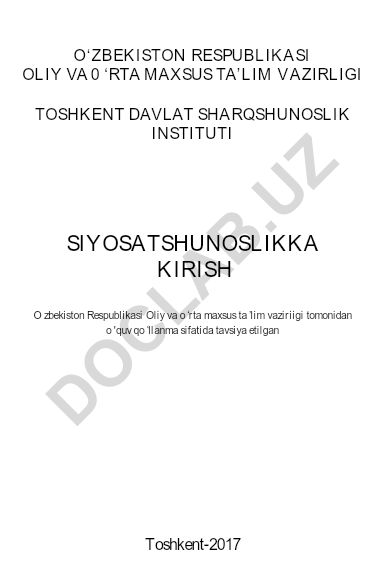 Siyosatshunoslikka kirish