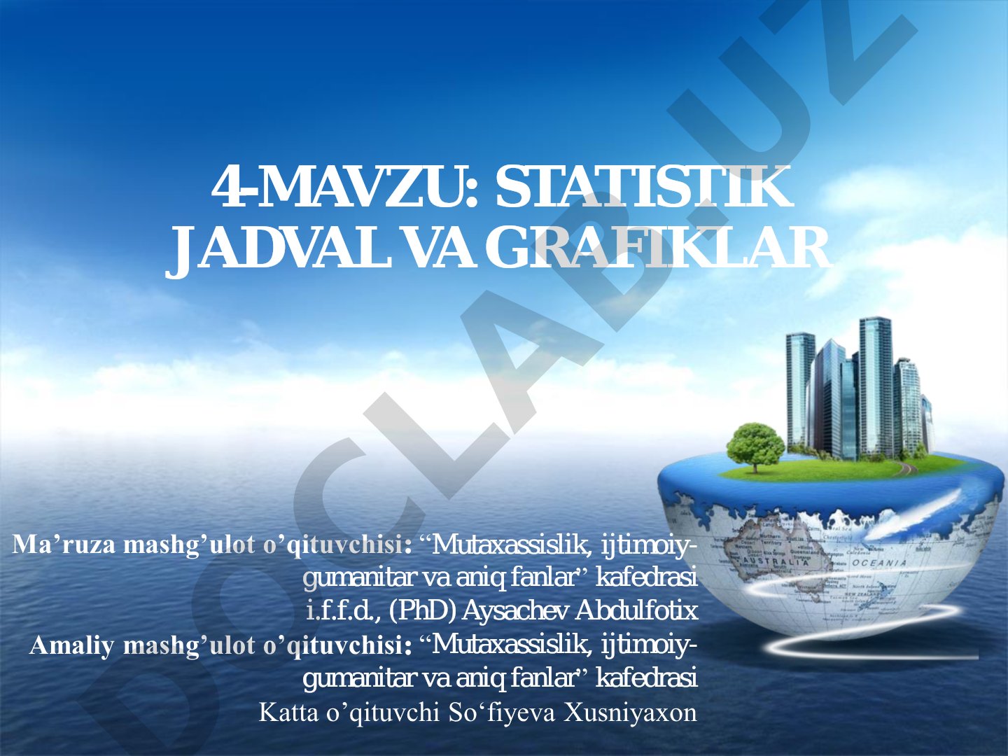 Statistik jadval va grafiklar