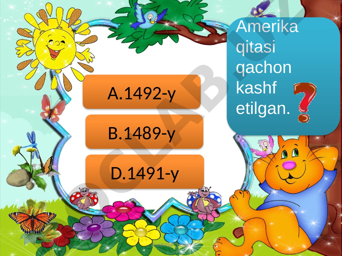 Tarix fanidan test savollari