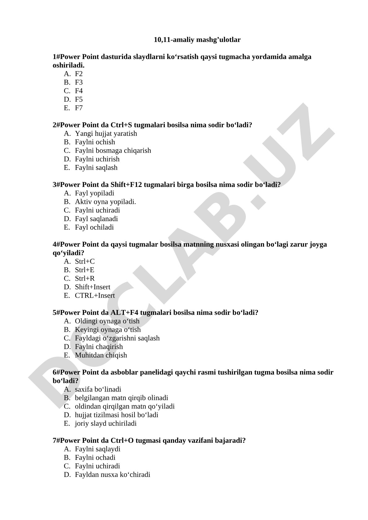 10,11-amaliy mashg’ulotlar