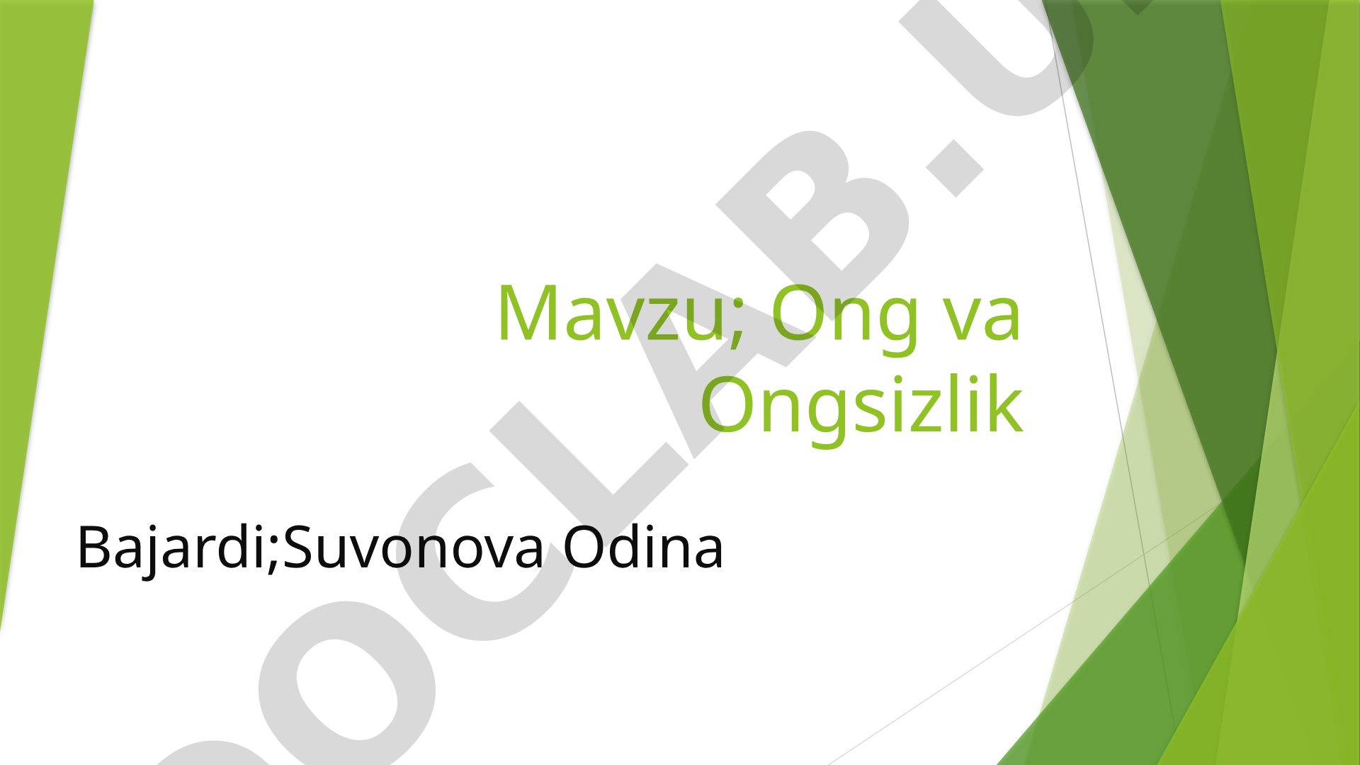 Ong va Ongsizlik