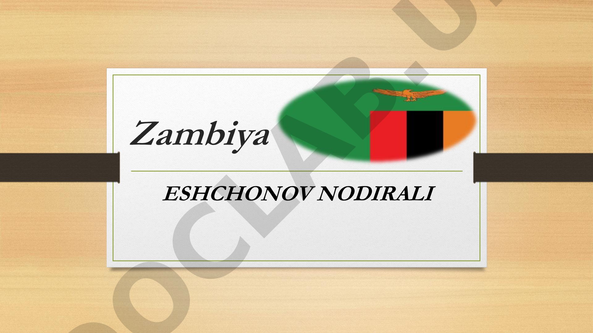 Zambiya ESHCHONOV NODIRALI Reja • 1