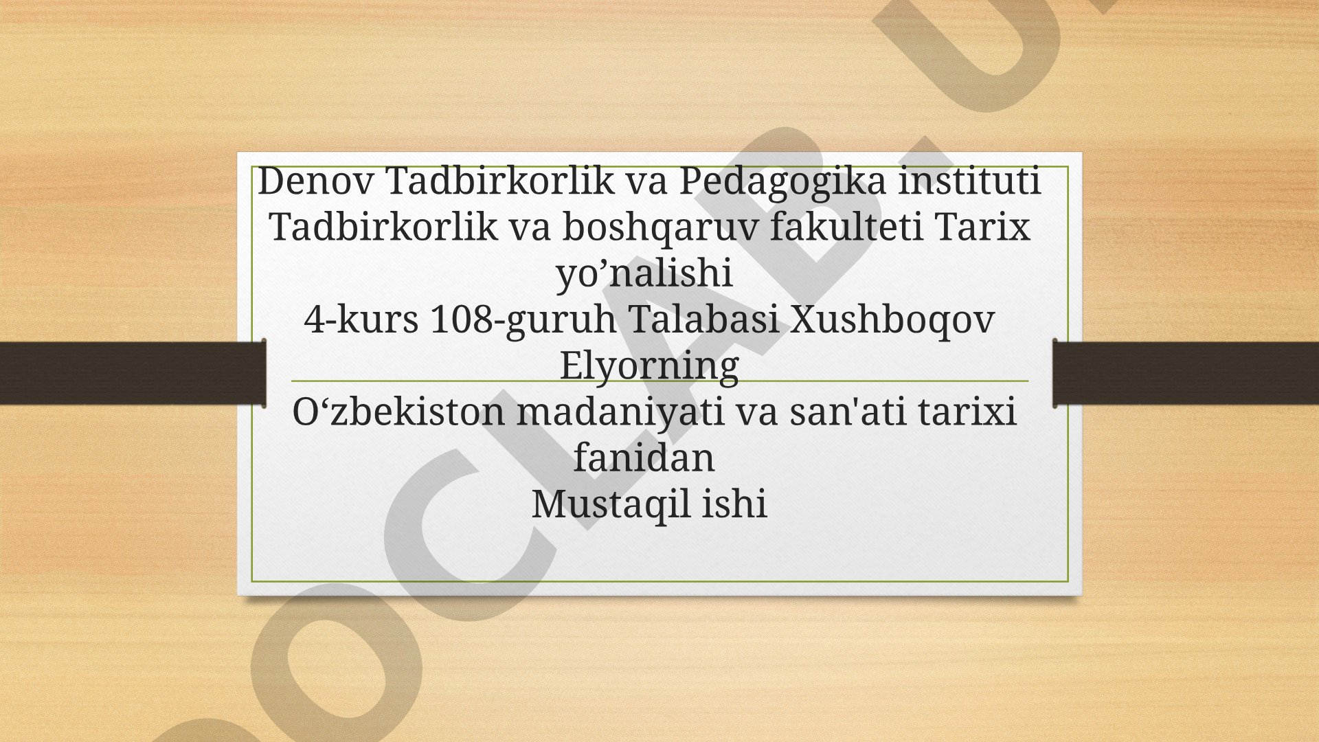 O‘zbekiston muzeylari va madaniy merosni asrash siyosati