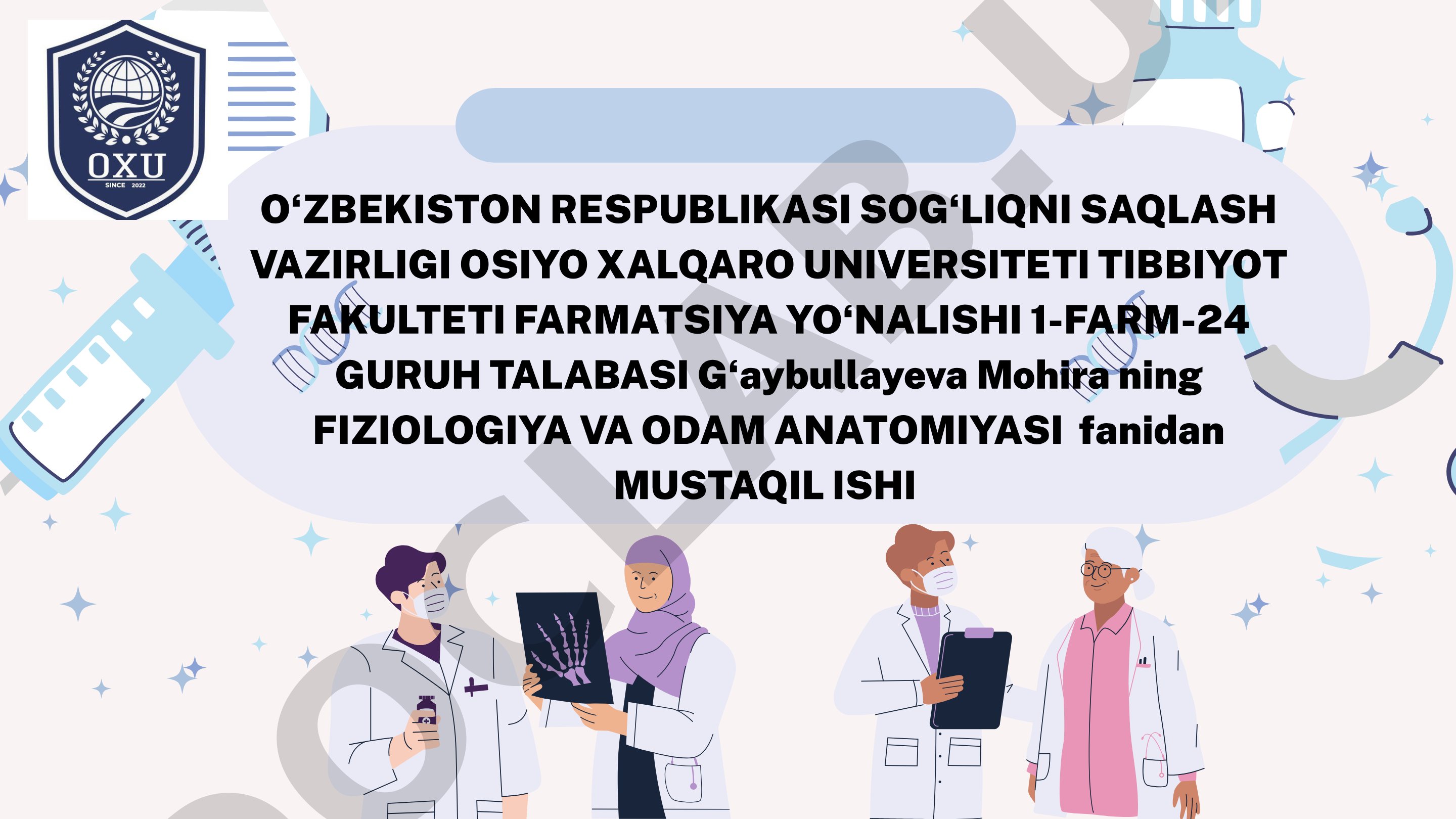 Yurak faoliyatining boshqarilishi. Arterial qon bosimi va periferik puls tavsifi
