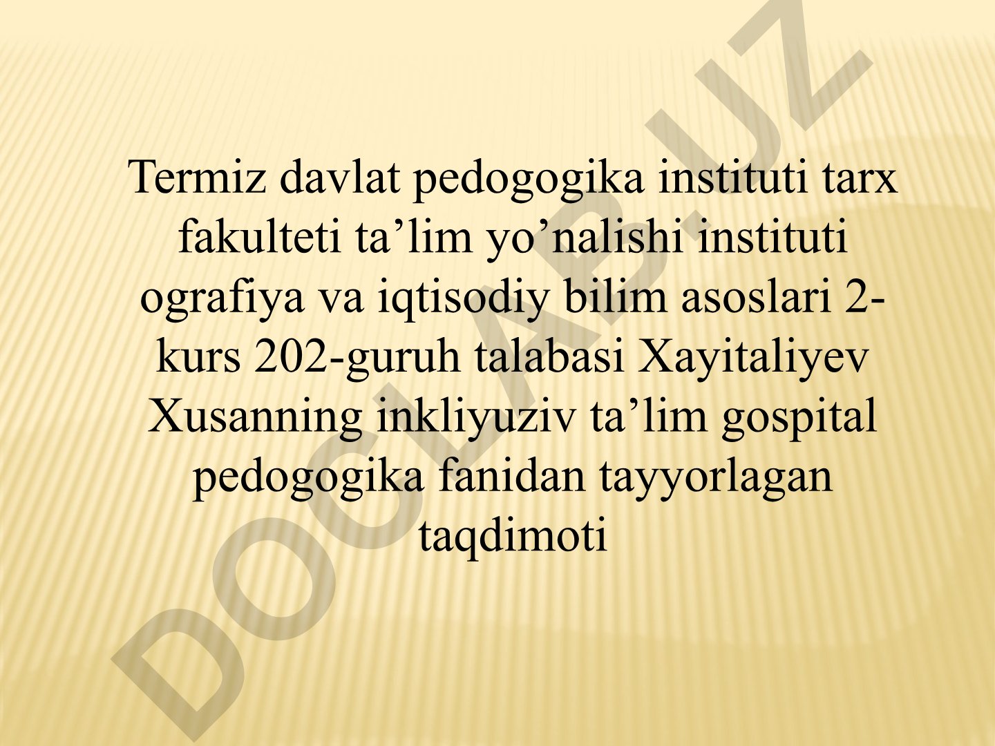 Rivojlanish muammolari bo‘lgan bolalar uchun inklyuziv ta’limni keng ta’limiy amaliyotiga joriy etish algoritmlari