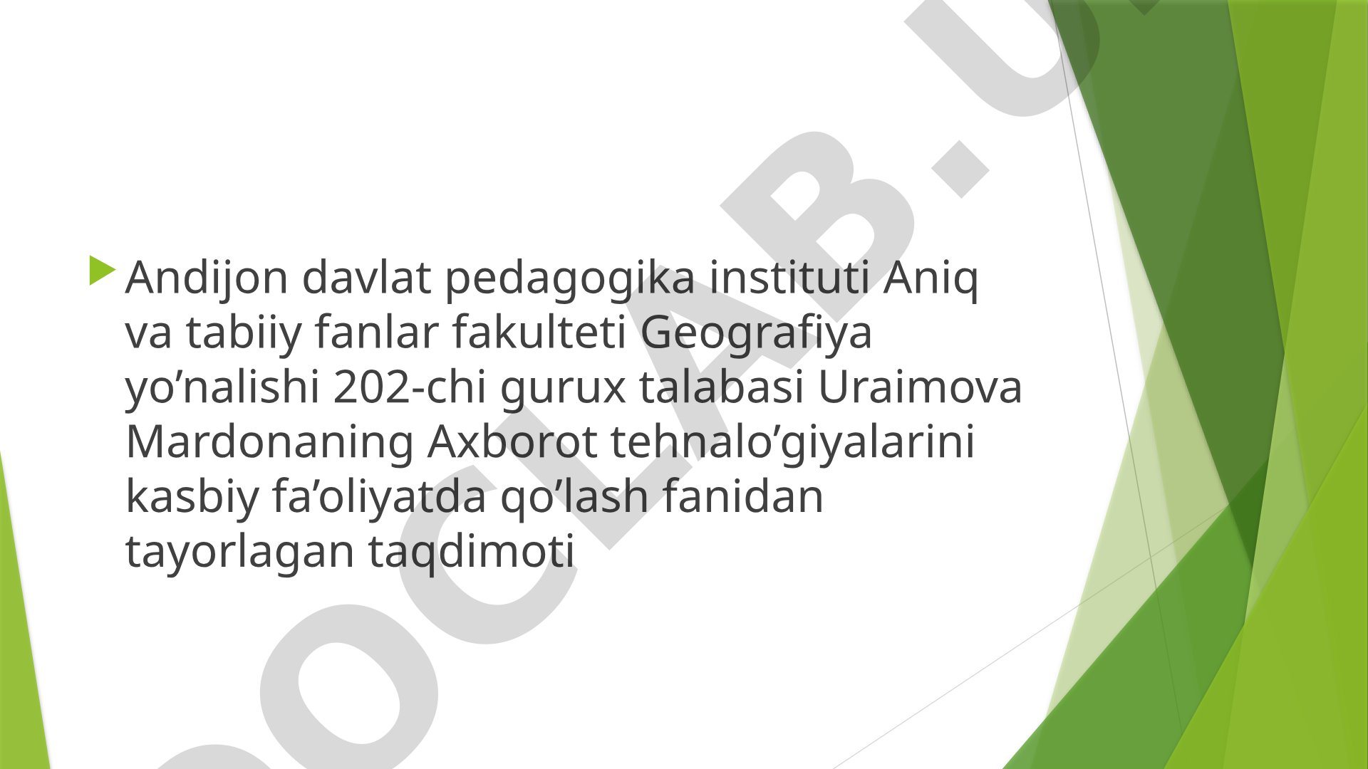 Multimediya va uning zamonaviy ta'minoti