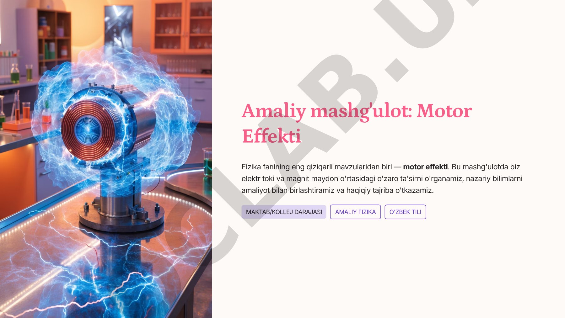 Amaliy mashg'ulot: Motor Effekti