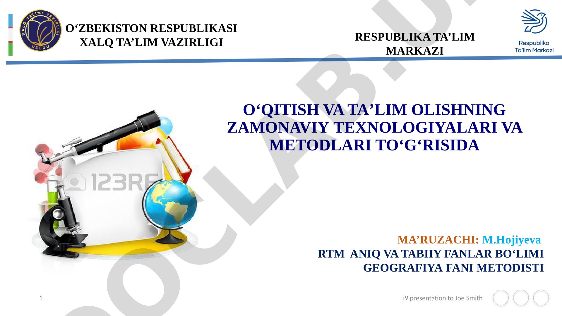 O‘qitish va taʼlim olishning zamonaviy texnologiyalari va metodlari