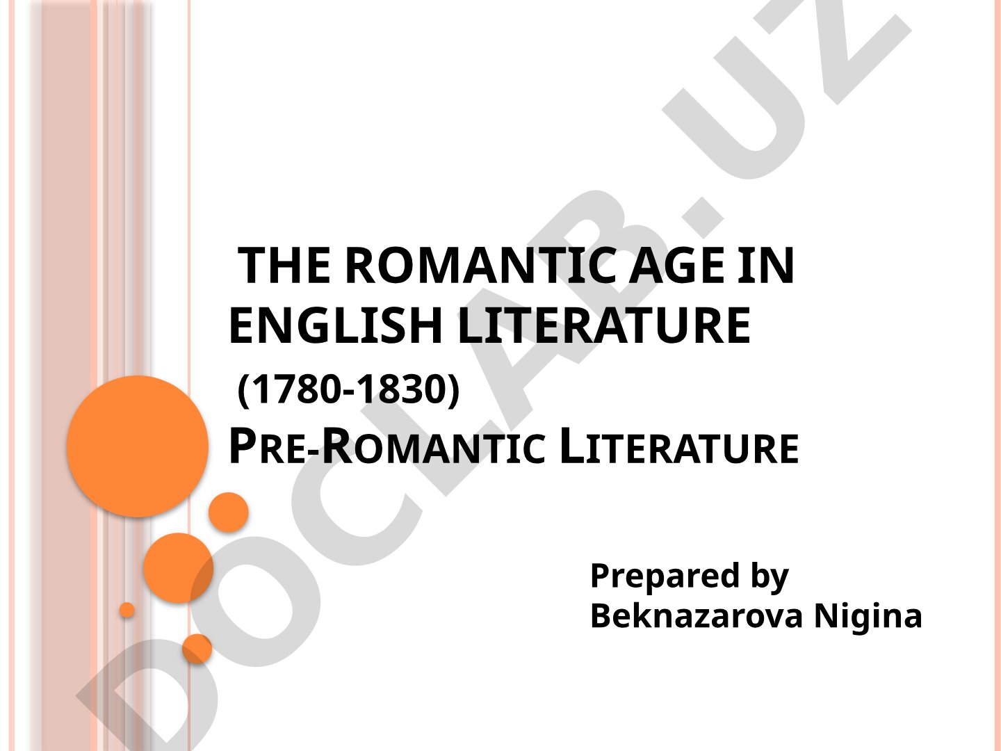The Romantic Age in English Literature (1780-1830)
