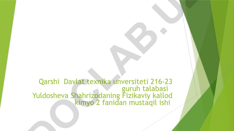 Suvning ifloslanishi va uni tozalash