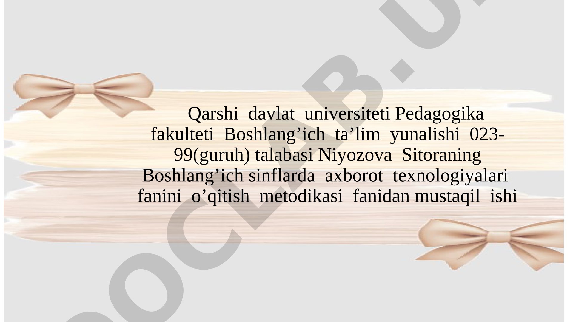 Boshlang‘ich sinf o‘quvchilarini nomerlashga o‘rgatishda axborot texnologiyalaridan foydalanish