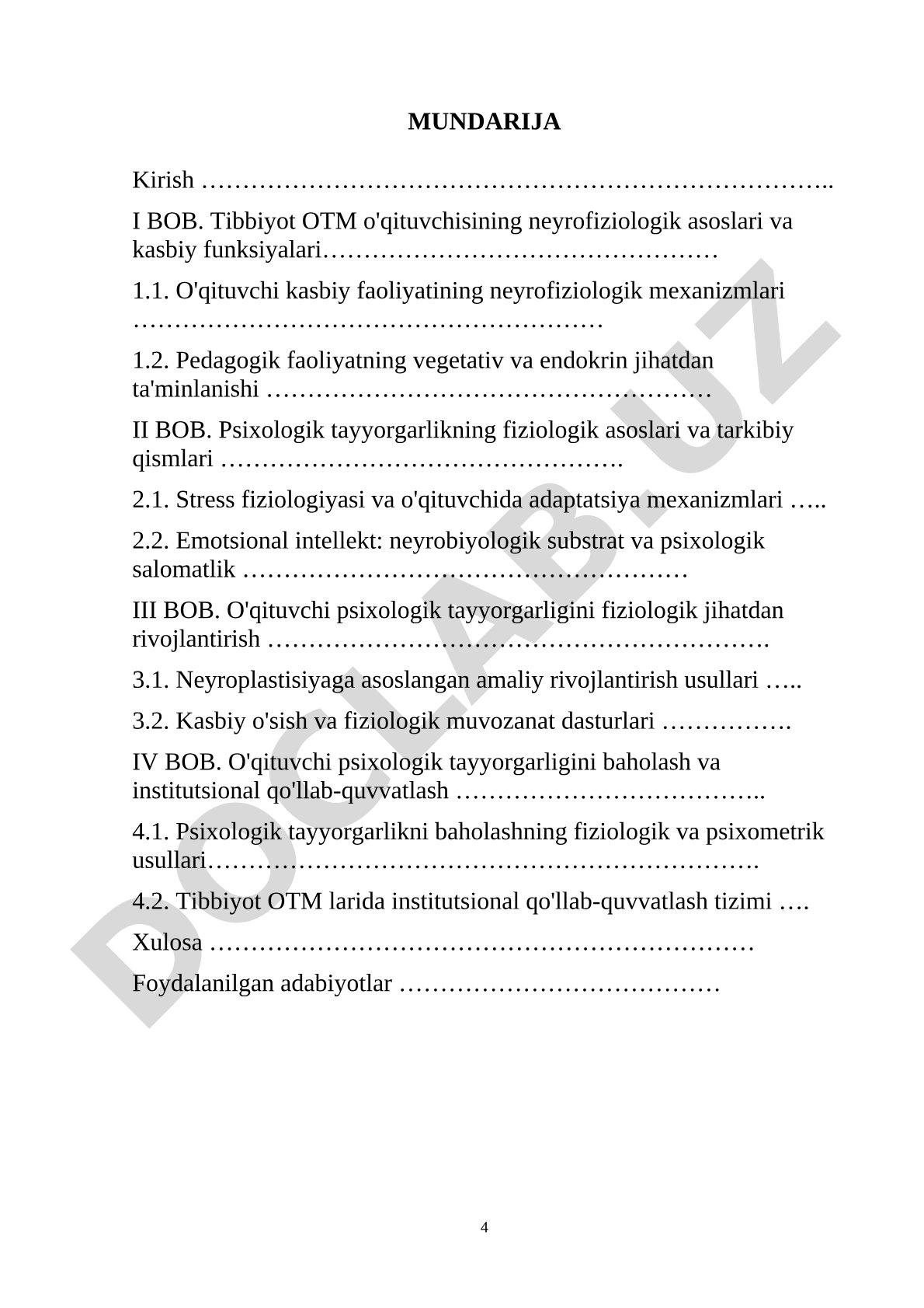 Tibbiyot oliy ta'lim muassasasi o'qituvchisining psixologik tayyorgarligi