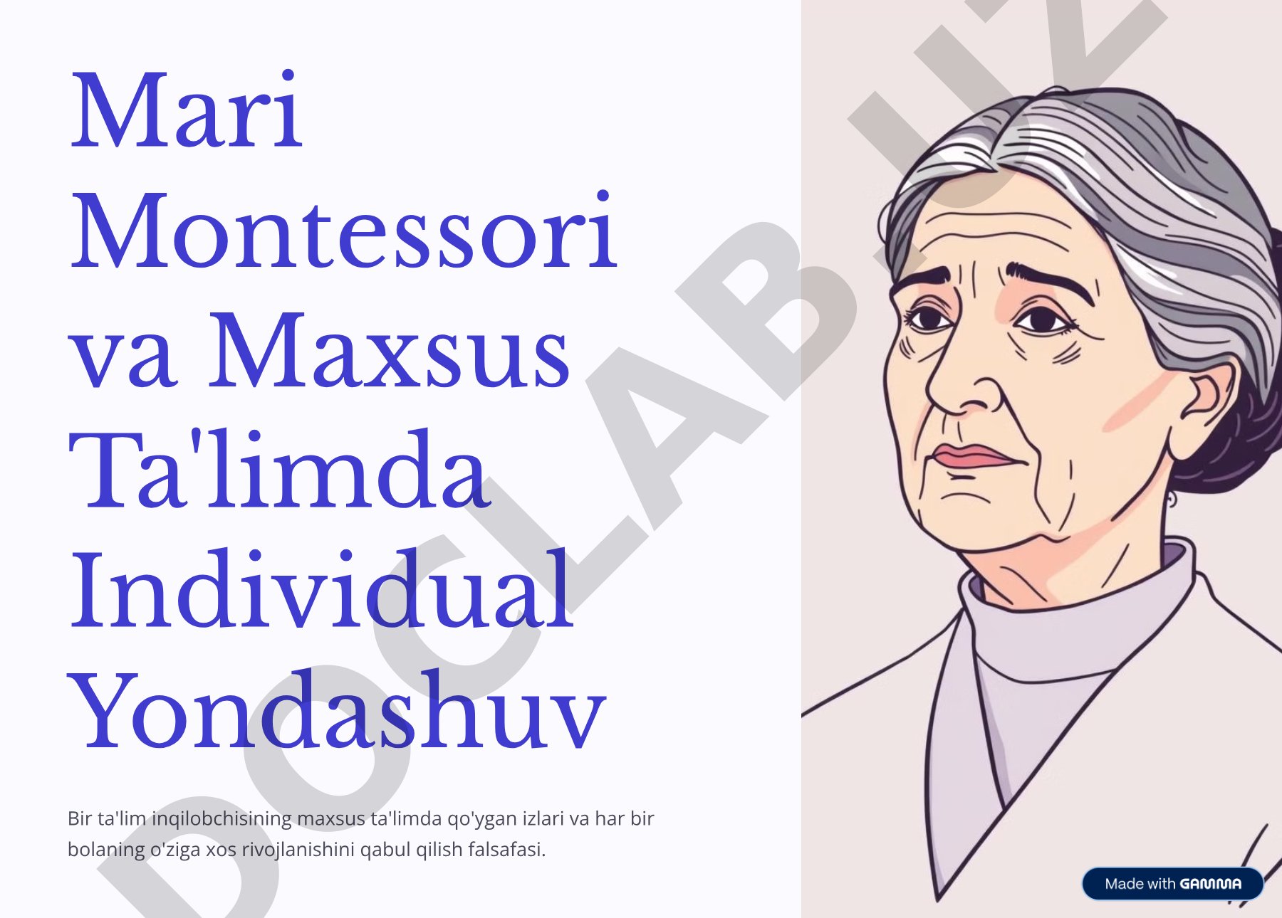Mari Montessori va Maxsus Ta'limda Individual Yondashuv