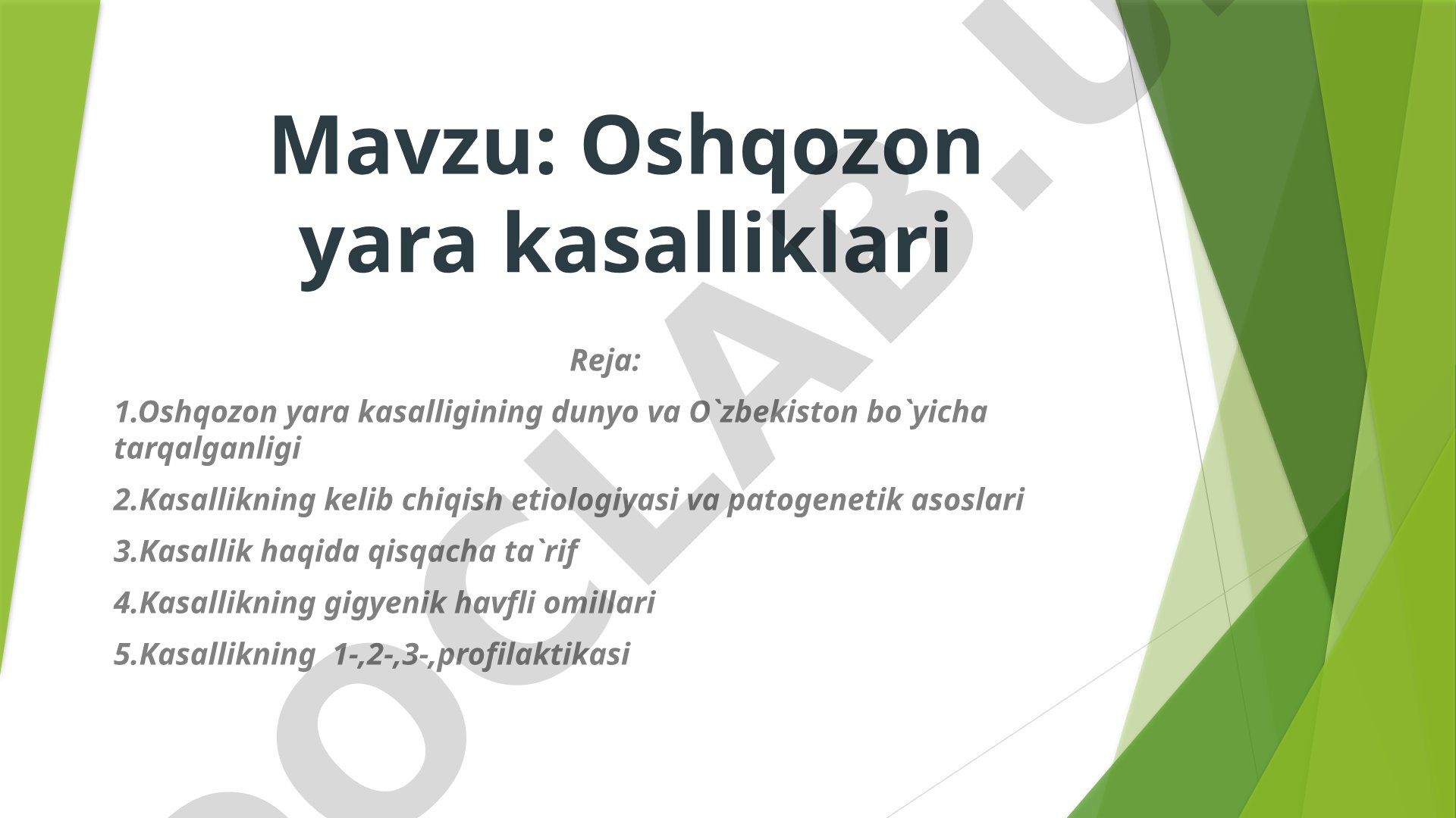 Oshqozon yara kasalliklari