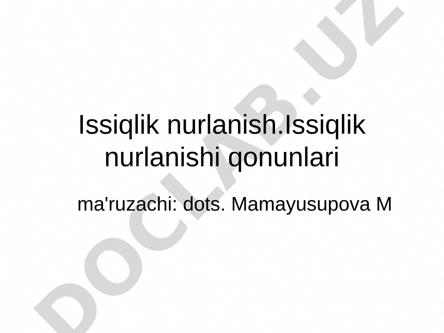 Issiqlik nurlanishi qonunlari