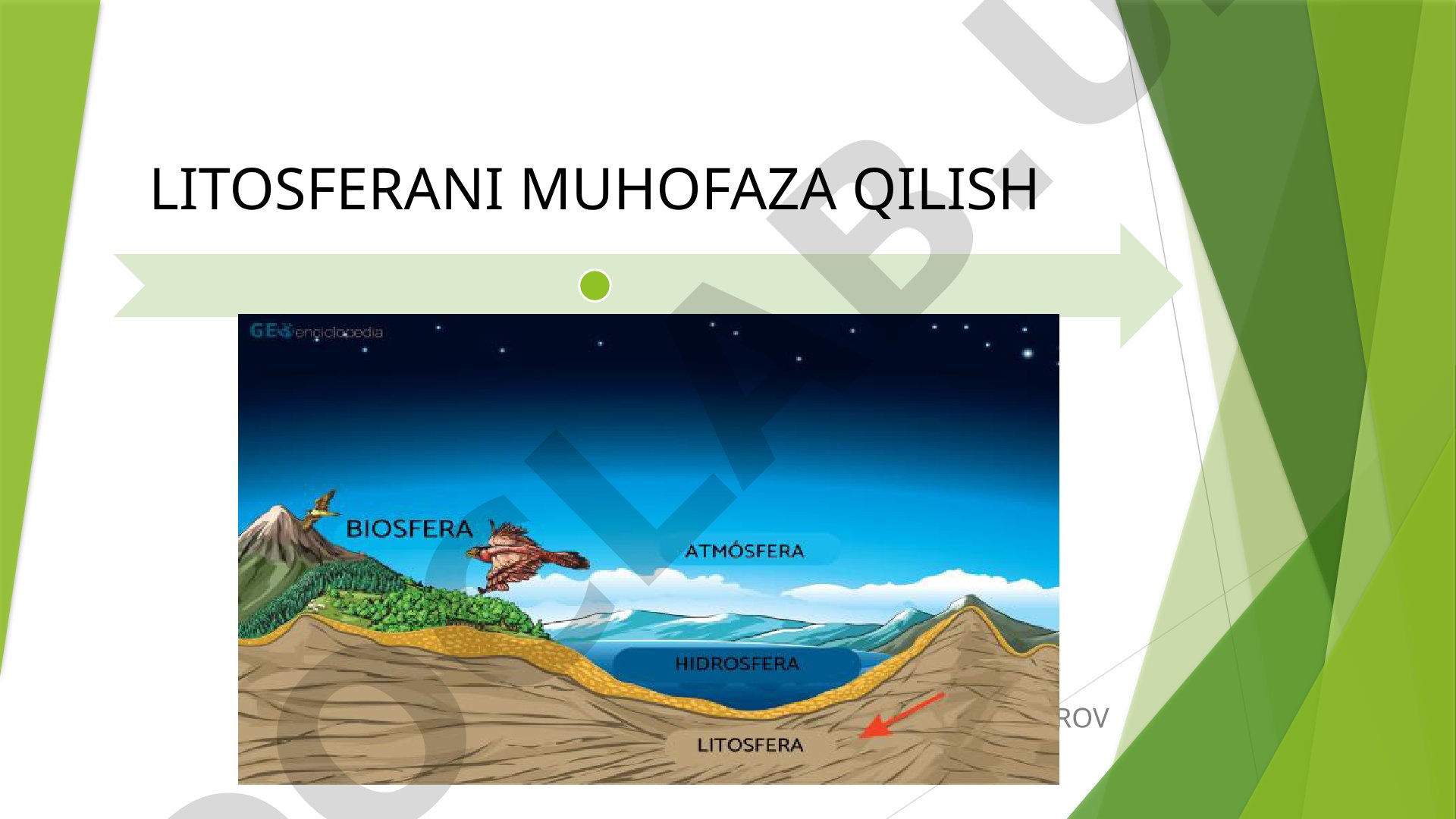 Litosferani muhofaza qilish