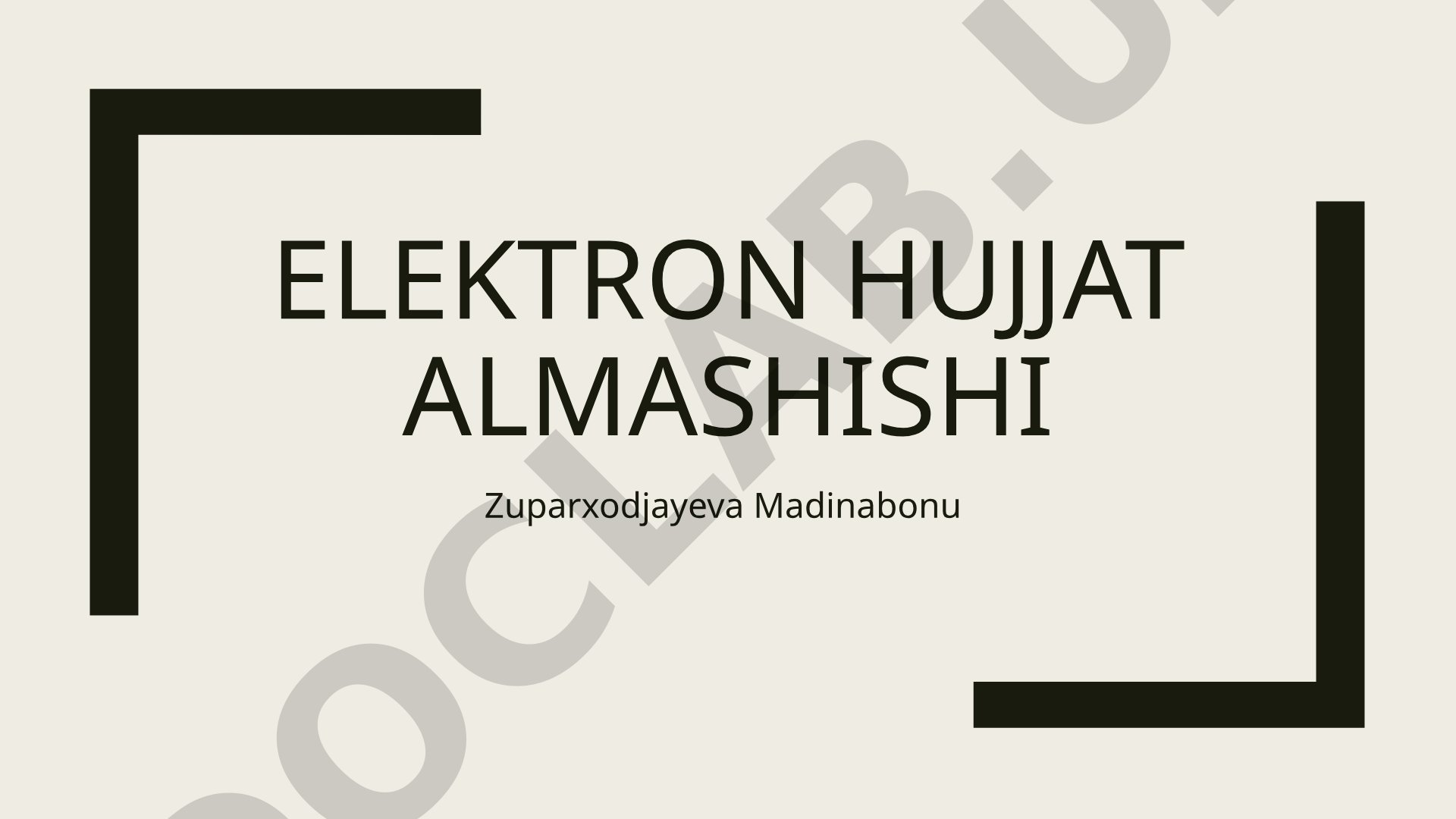Elektron hujjat almashishi