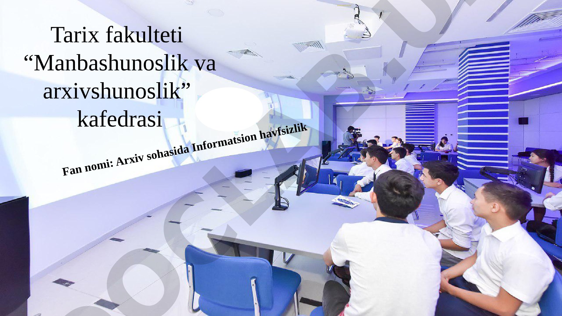 AXBOROT XAVFSIZLIGI TUSHUNCHASI VA UNING VAZIFALARI